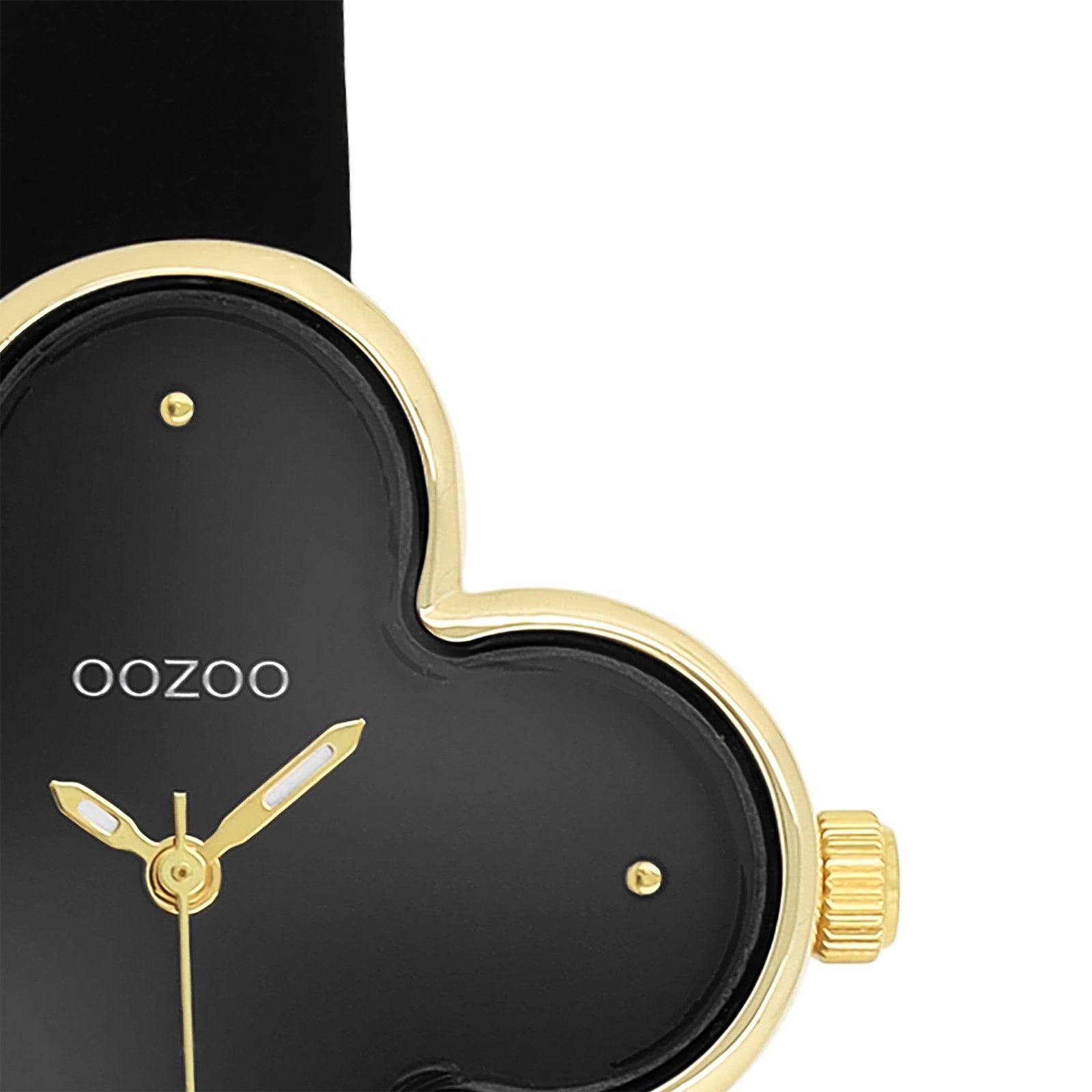 OOZOO Quarzuhr Oozoo Damen Armbanduhr Timepieces Analog, (Analoguhr), Damenuhr kleeform, extra groß (ca 32x32mm) Lederarmband, Fashion-Style