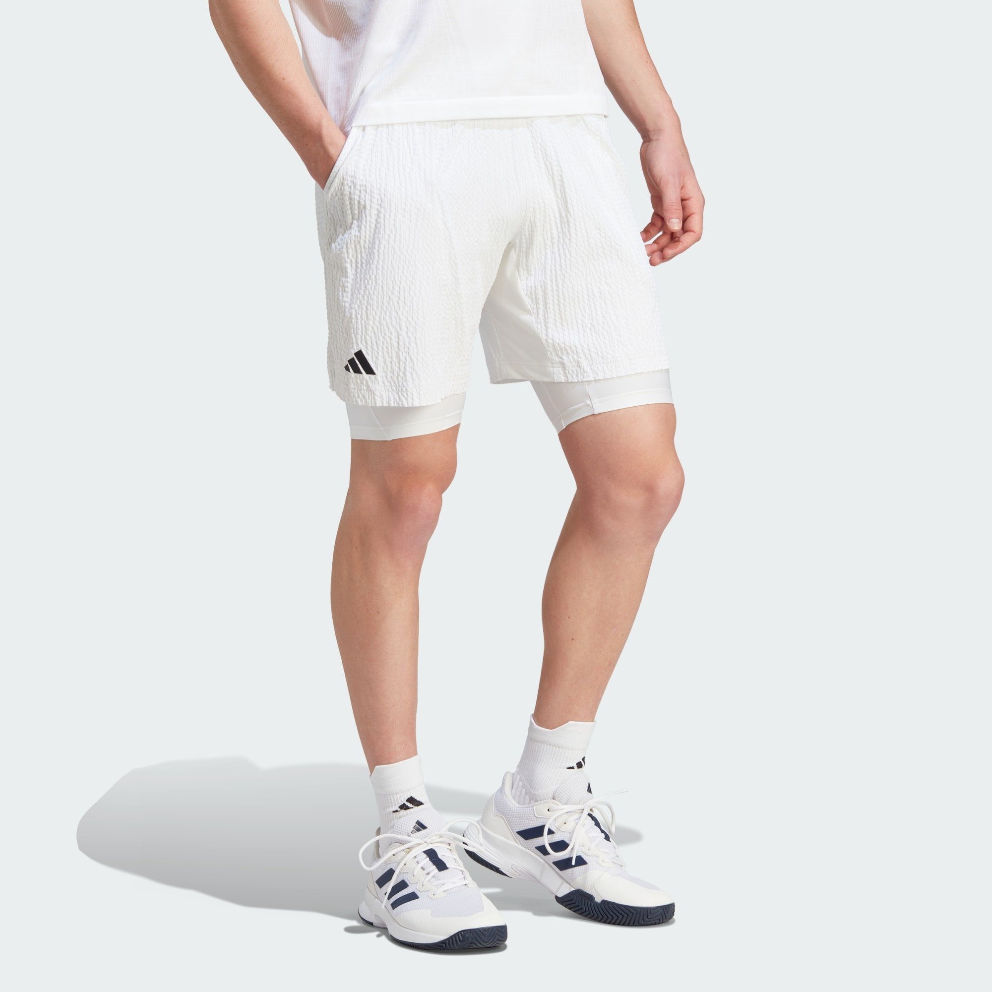 adidas Performance Funktionsshorts AEROREADY PRO TWO-IN-ONE SEERSUCKER  TENNIS SHORTS