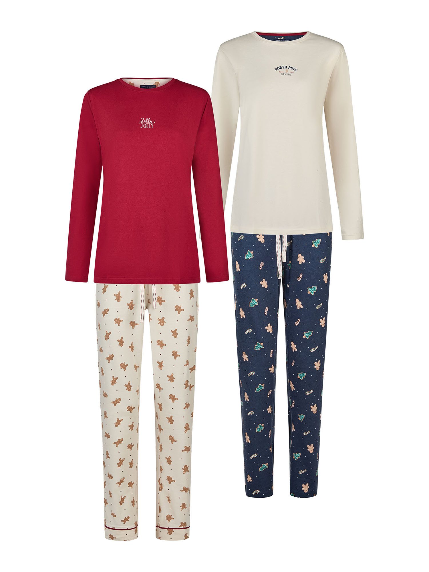 HAPPY SHORTS Pyjama Christmas (2 tlg) Schlafanzug, Pyjama Set, Nachtwäsche