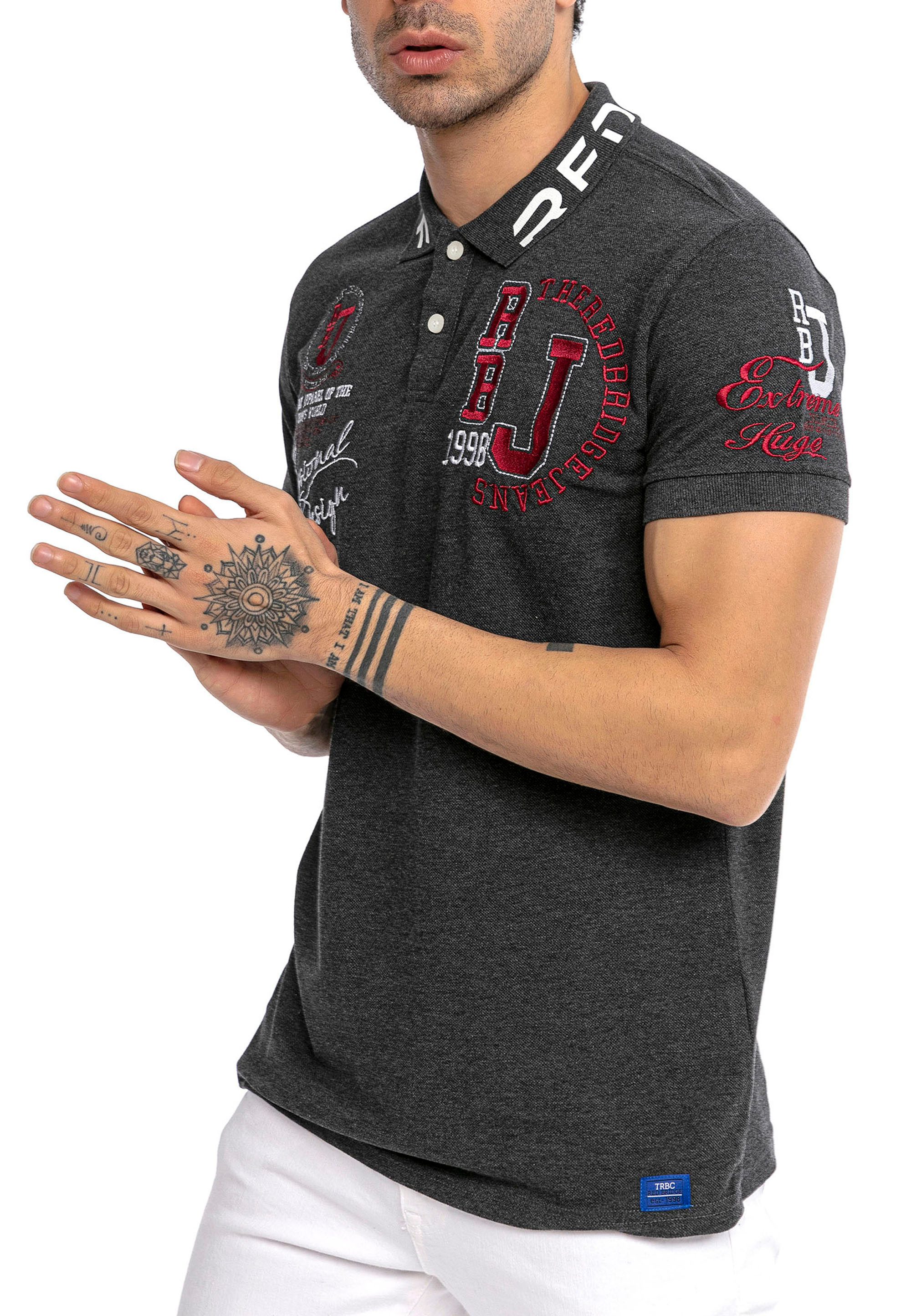 RedBridge Poloshirt mit Logo-Stickereien – Casual, Regular Fit, 100% Baumwolle
