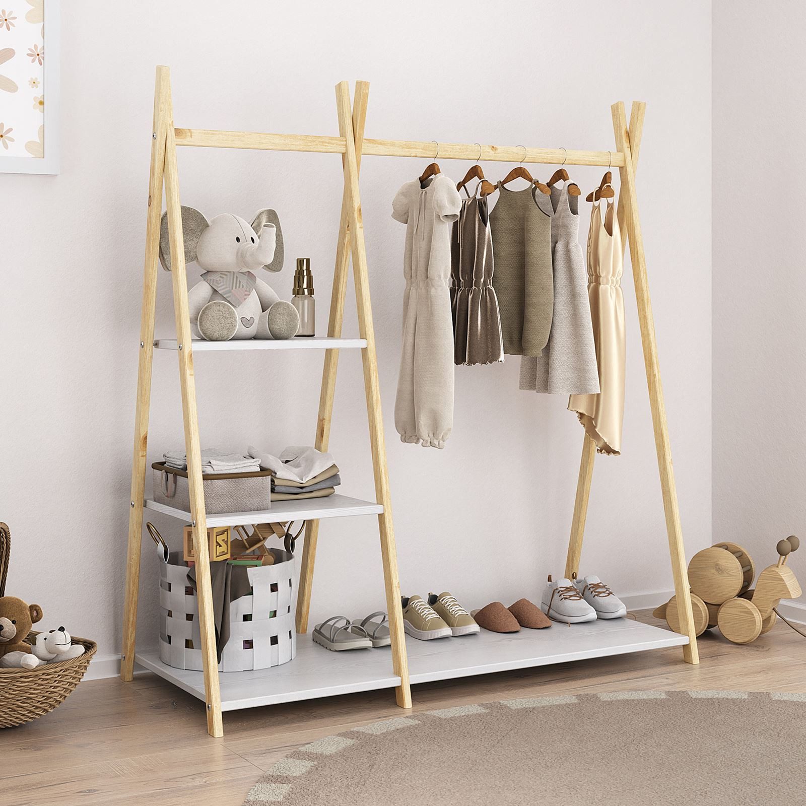 IDIMEX Kinderkleiderschrank LOTTE Kinderzimmer Garderobe mit günstig online kaufen