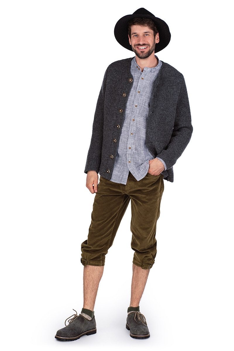 MarJo Trachtenlederhose Trachtenhose Herren - CONNER KB - olivbraun