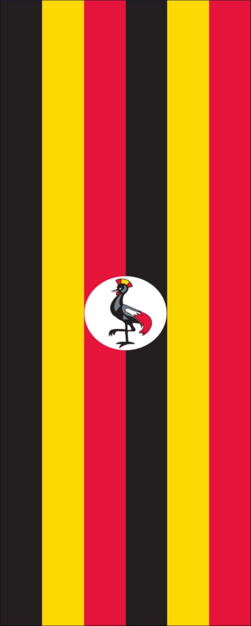 flaggenmeer Flagge Flagge Uganda 110 g/m² Hochformat