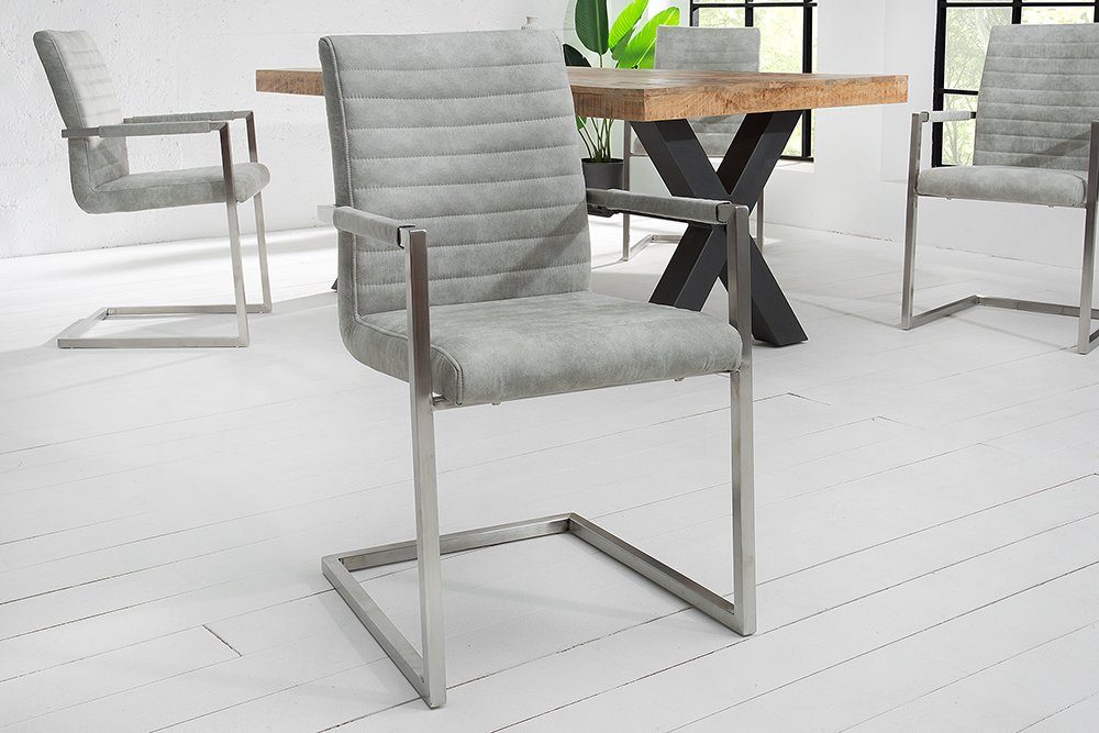 riess-ambiente Freischwinger LOFT stone grau / günstig online kaufen