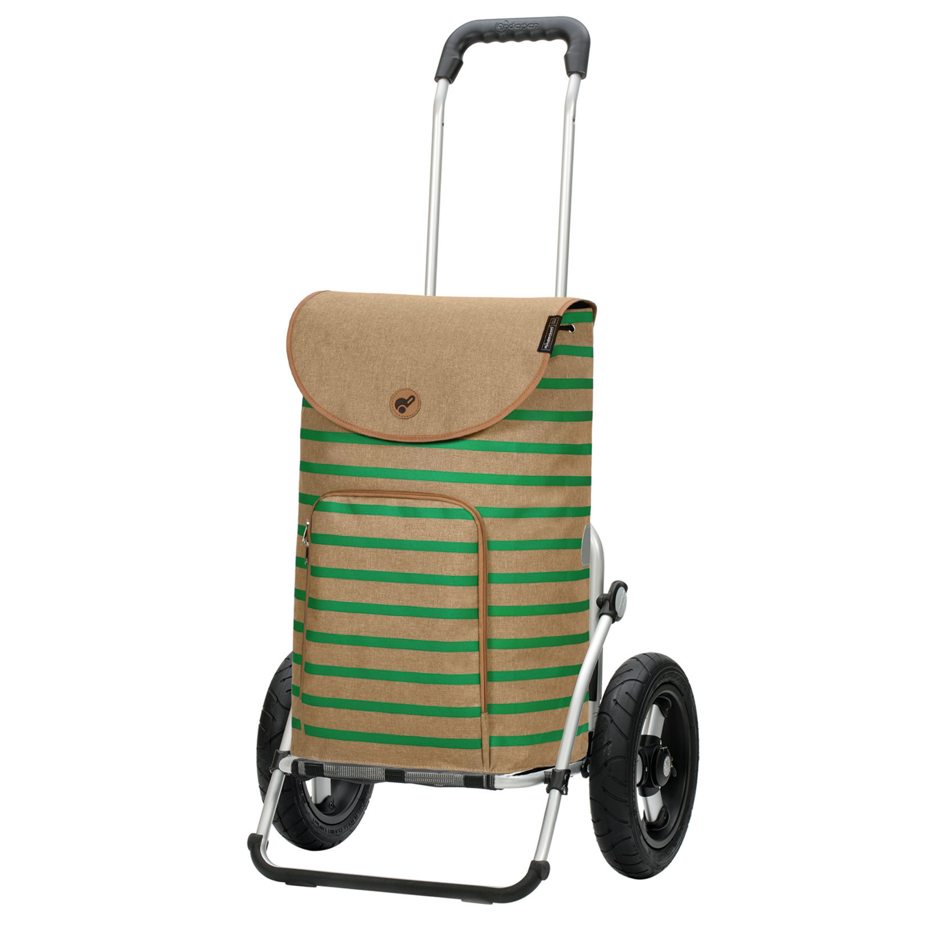 Andersen Einkaufstrolley Royal Shopper Eske grün, klappbare Ladefläche, belastbar bis 50kg, wasserabweisend