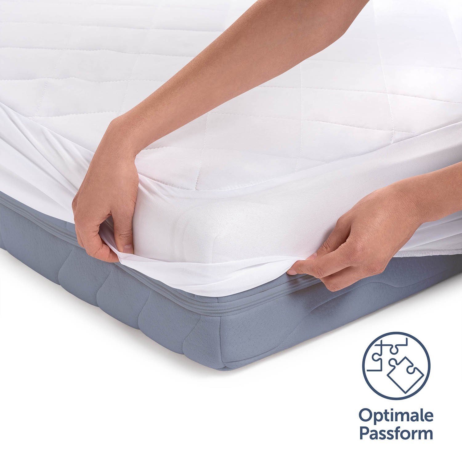 Blumtal® Luxe Gequilt Matrasbeschermer – Oeko-TEX Gecertificeerd, Anti-Allergie Matrasbeschermer, Waterdichte Matrasbeschermer 140x200x30cm - 2-delige Set