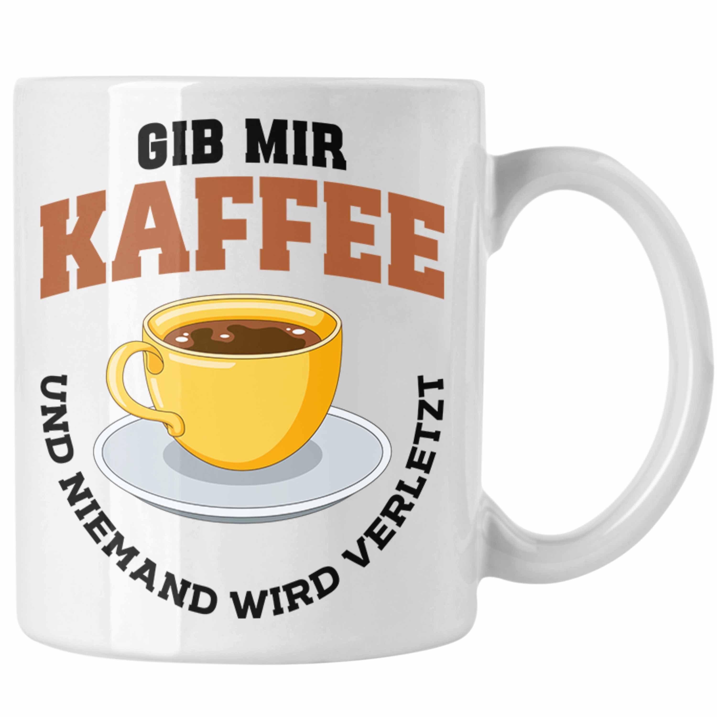 Weiss Geschenk Kaffeetrinker Kollege Tasse Arbeit - Grafik Geschenkidee Trendation Spruch Kollegin Trendation Kaffee