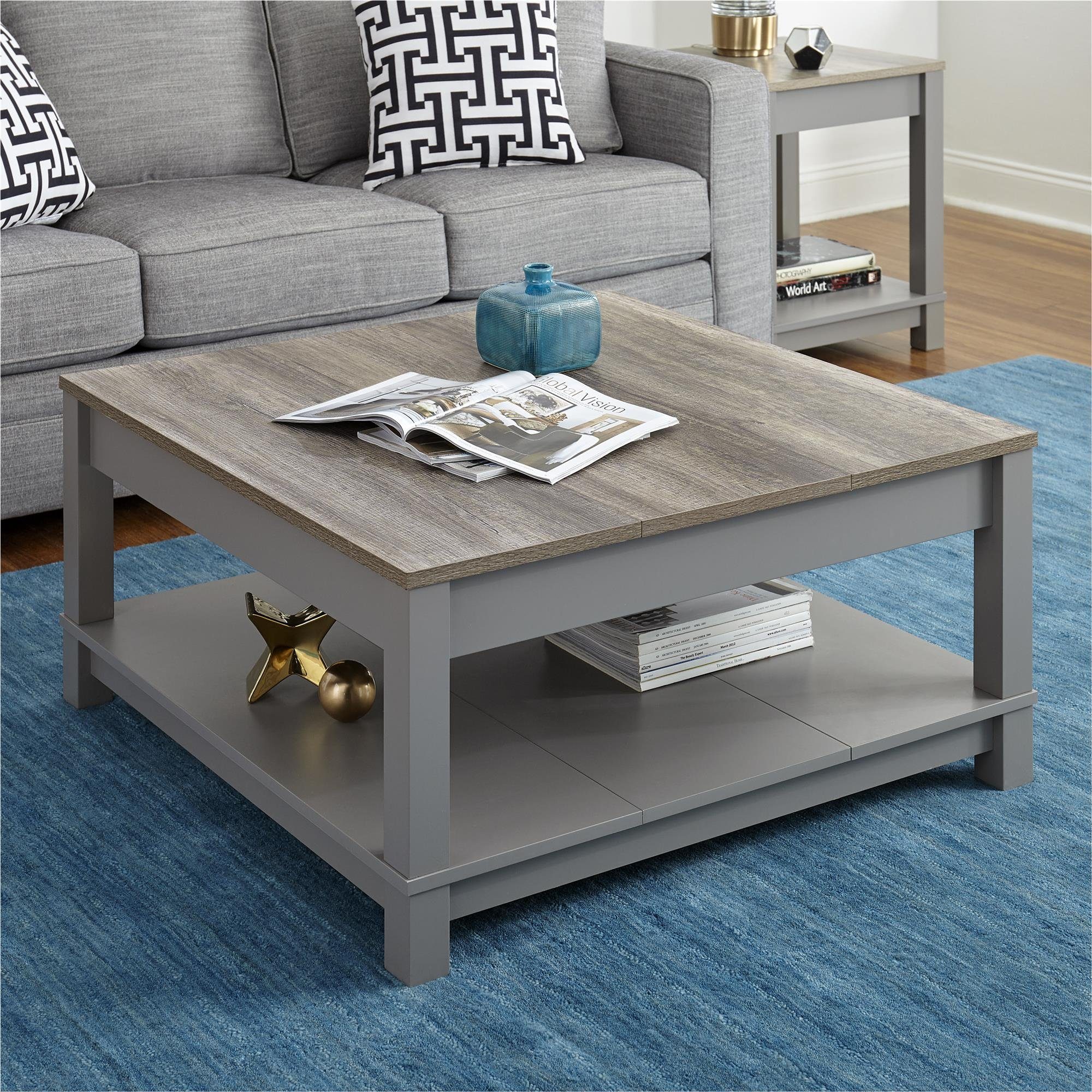 loft24 Couchtisch Carver, Wohnzimmertisch im rustikalen Landhausstil, Breite 90 cm