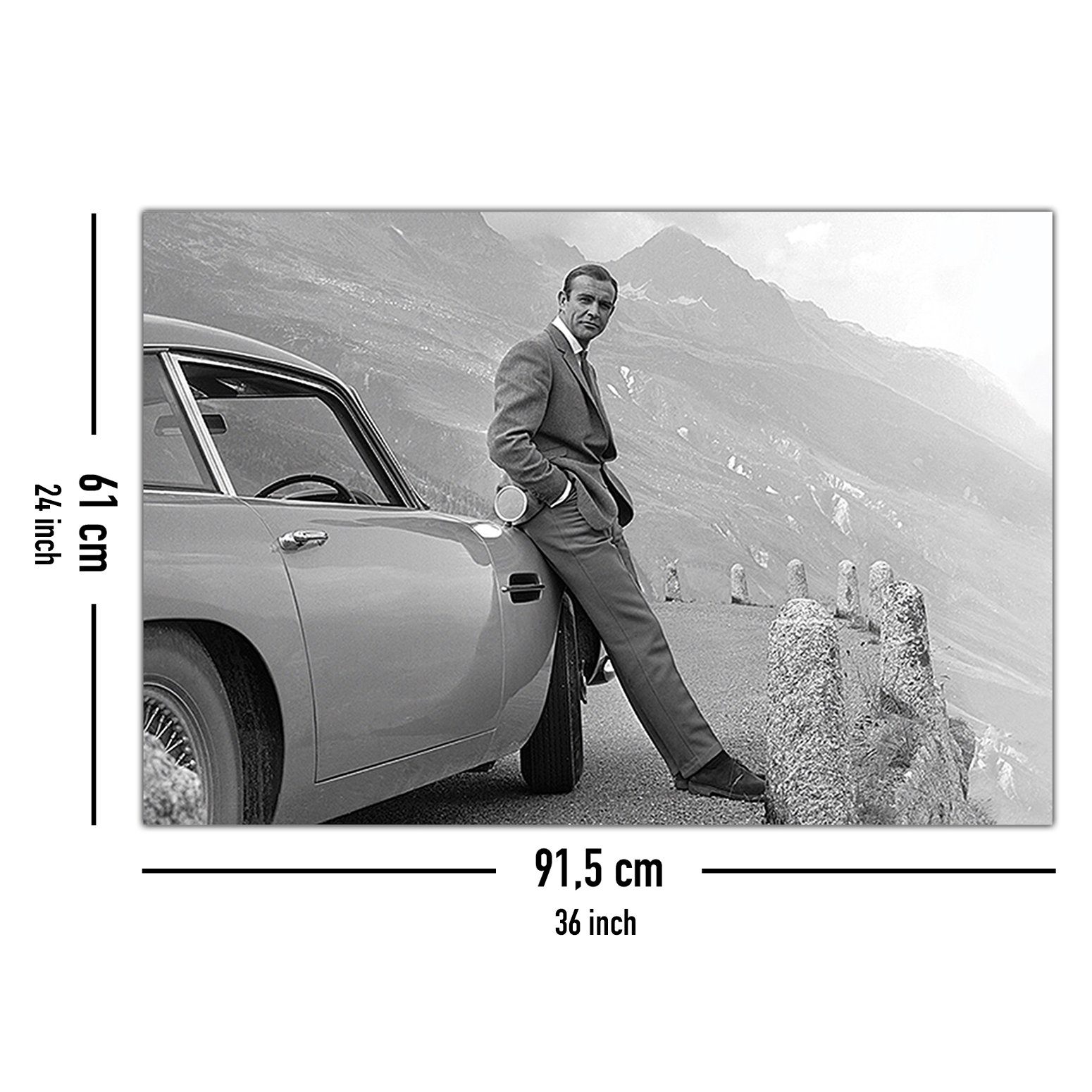 PYRAMID Poster James Bond Poster Sean Connery & Aston Martin 91,5 x 61 cm – Bild 5 von 5