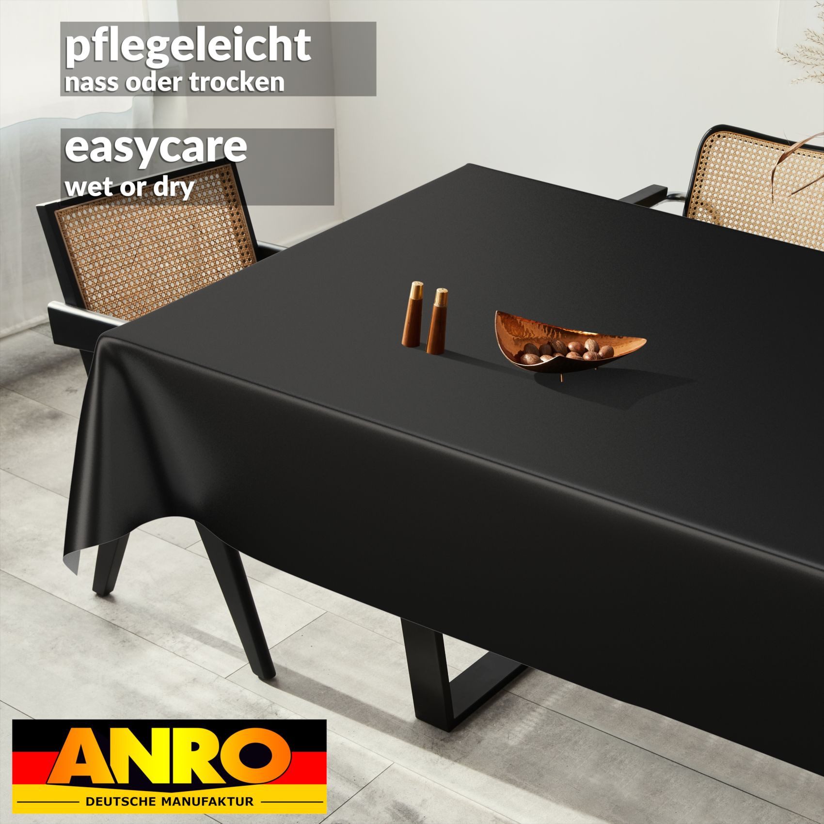 ANRO Tischdecke abwaschbar Wachstuch-Tischdecke Gartentischdecke (Einzelstü günstig online kaufen