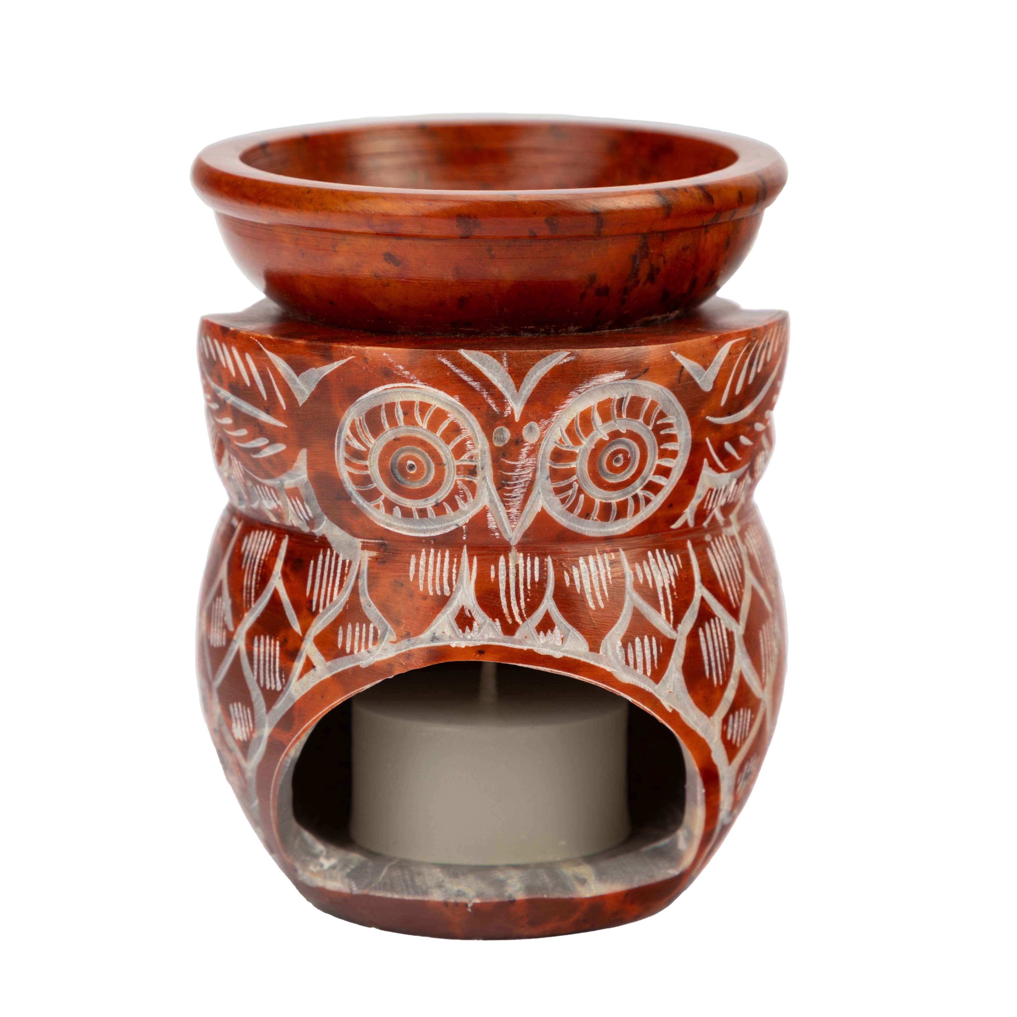 El Puente Duftlampe Duftlampe "Eule", Handmade, Fair Trade