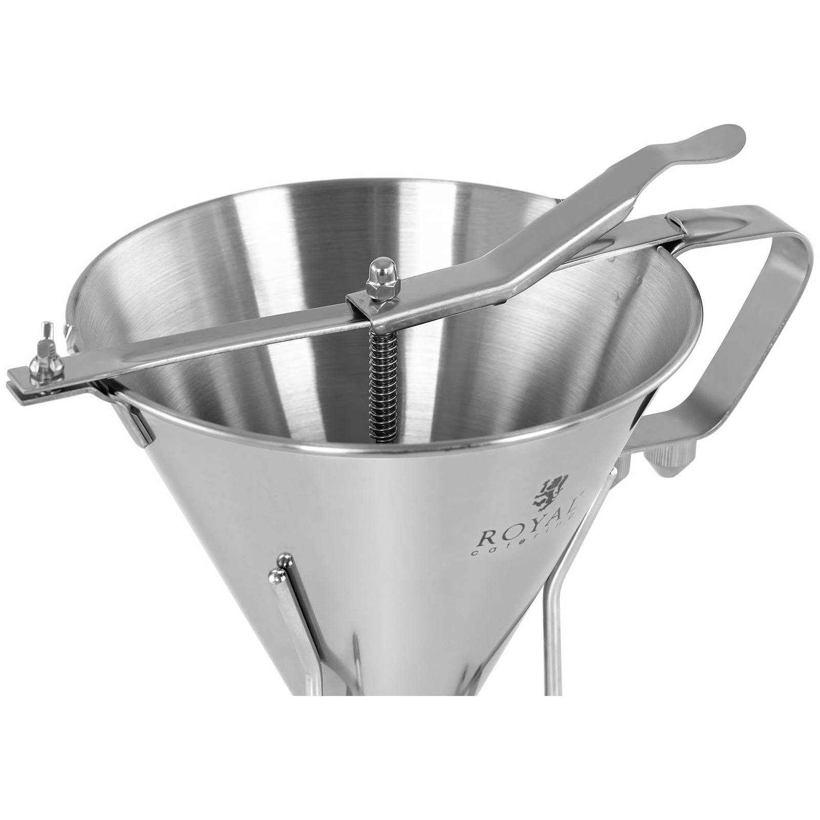 Royal Catering Trichter Fülltrichter Likörtrichter Gebäckfüller 1,8l Edelstahl 3 Dosierspitzen – Bild 2 von 5