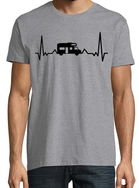 Youth Designz T-Shirt Camping Herzschlag Herren Shirt mit lutsigem Frondruck