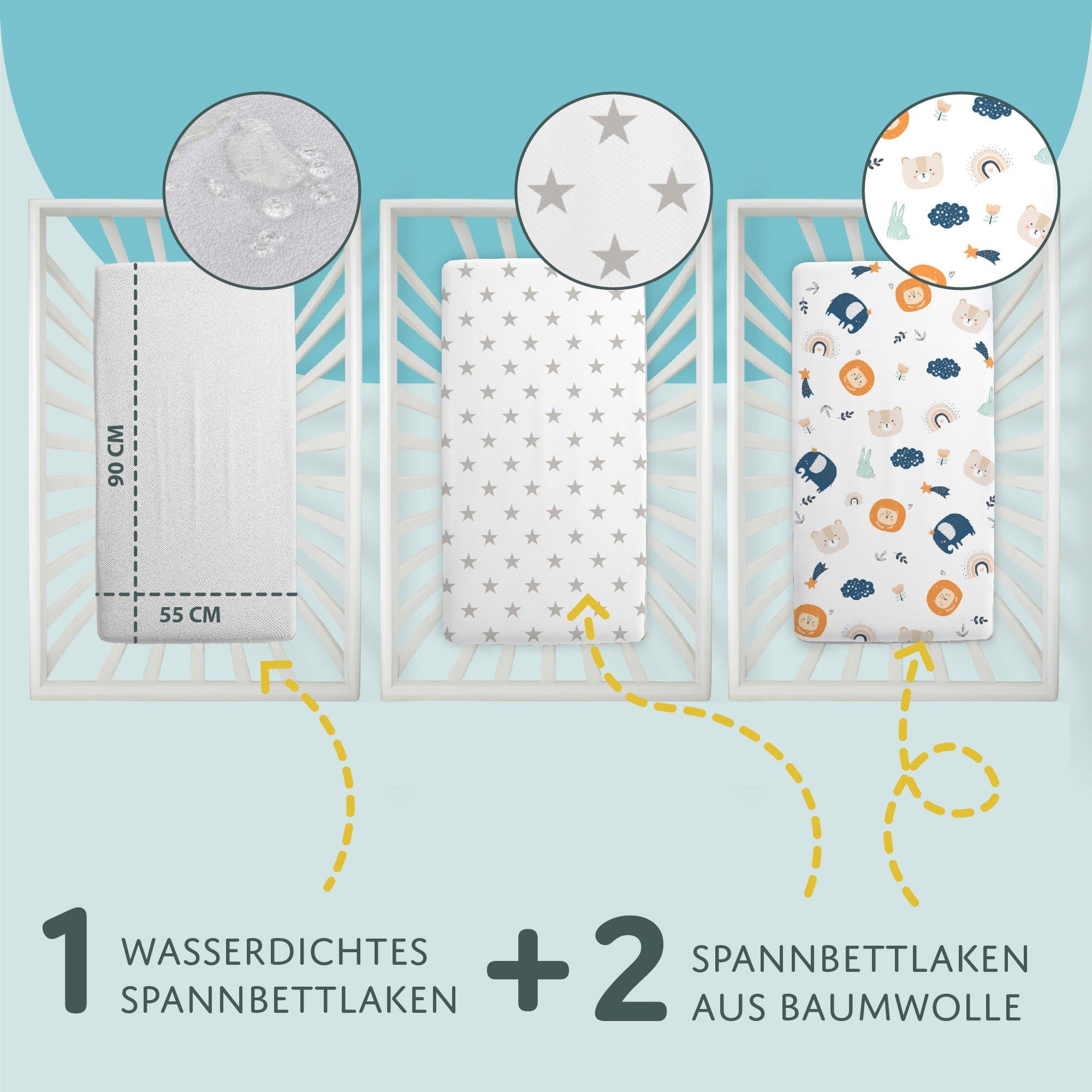 Totsy Baby Spannbettlaken Spannbettlaken Kinderwagen Set günstig online kaufen