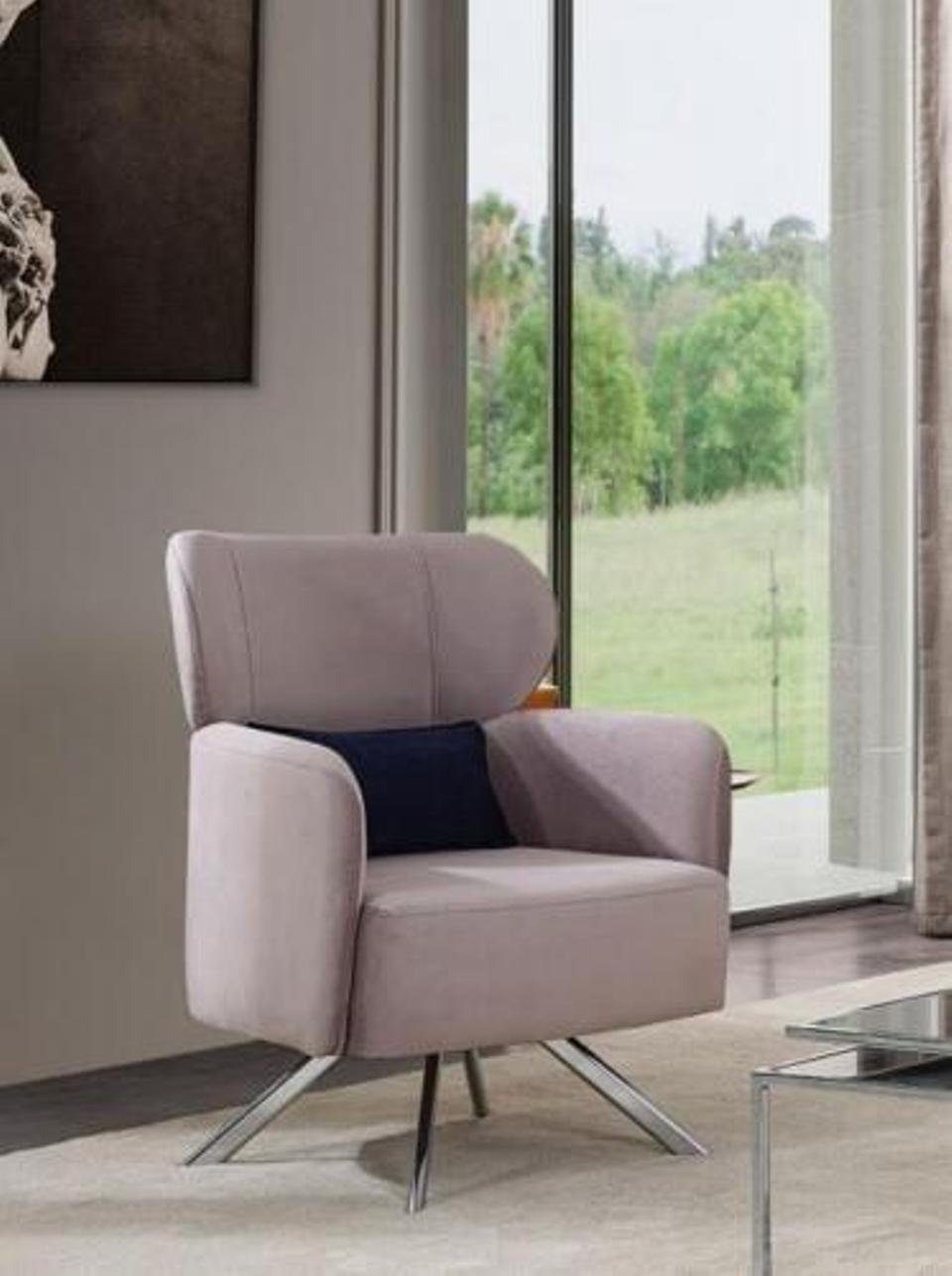JVmoebel Sessel, Sessel Ohrensessel Cocktailsessel Sitzer Modern Design Stoff