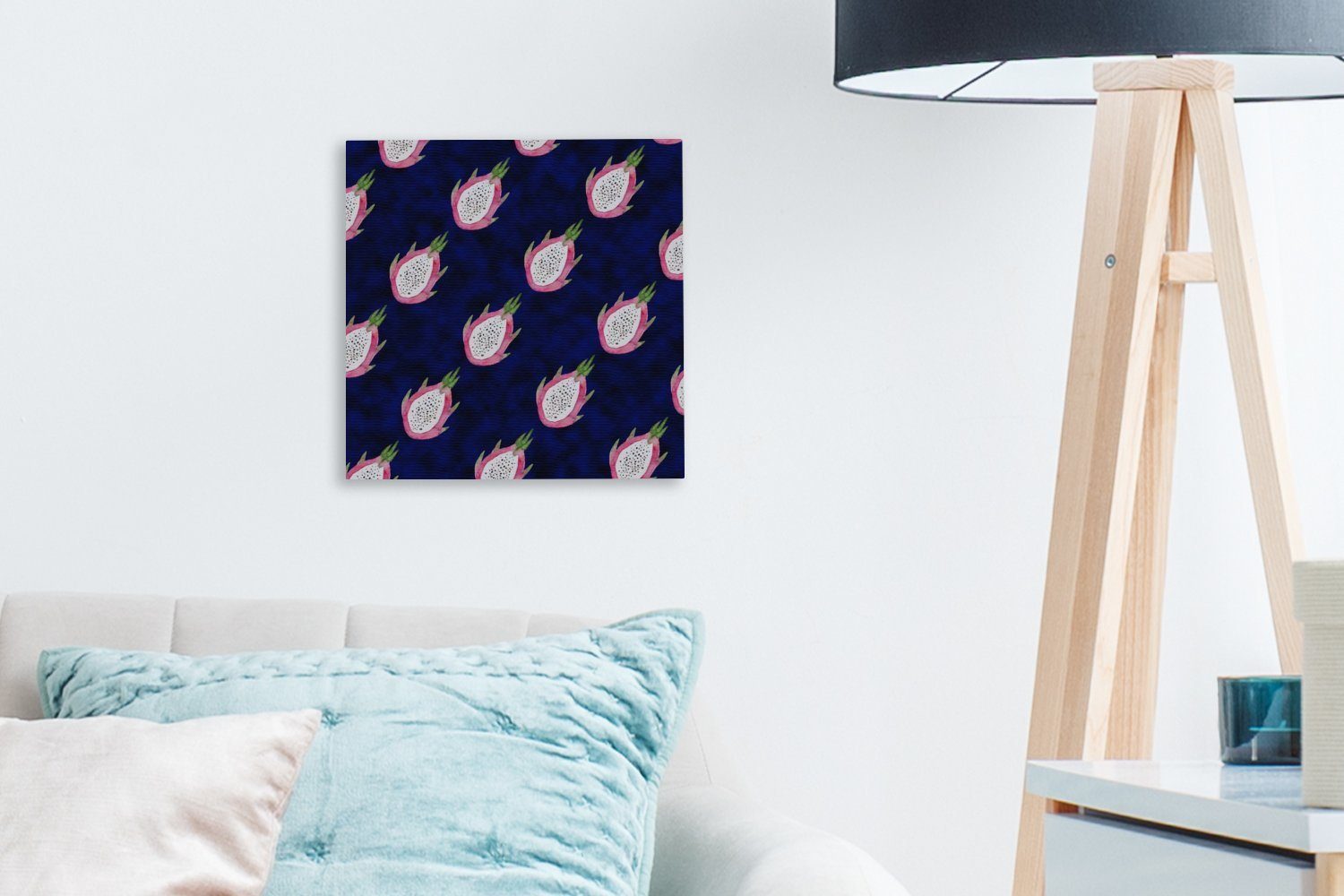 OneMillionCanvasses® Leinwandbild Drachenfrucht - Obst (1 - St), Tropisch, Bilder Leinwand für Schlafzimmer Wohnzimmer