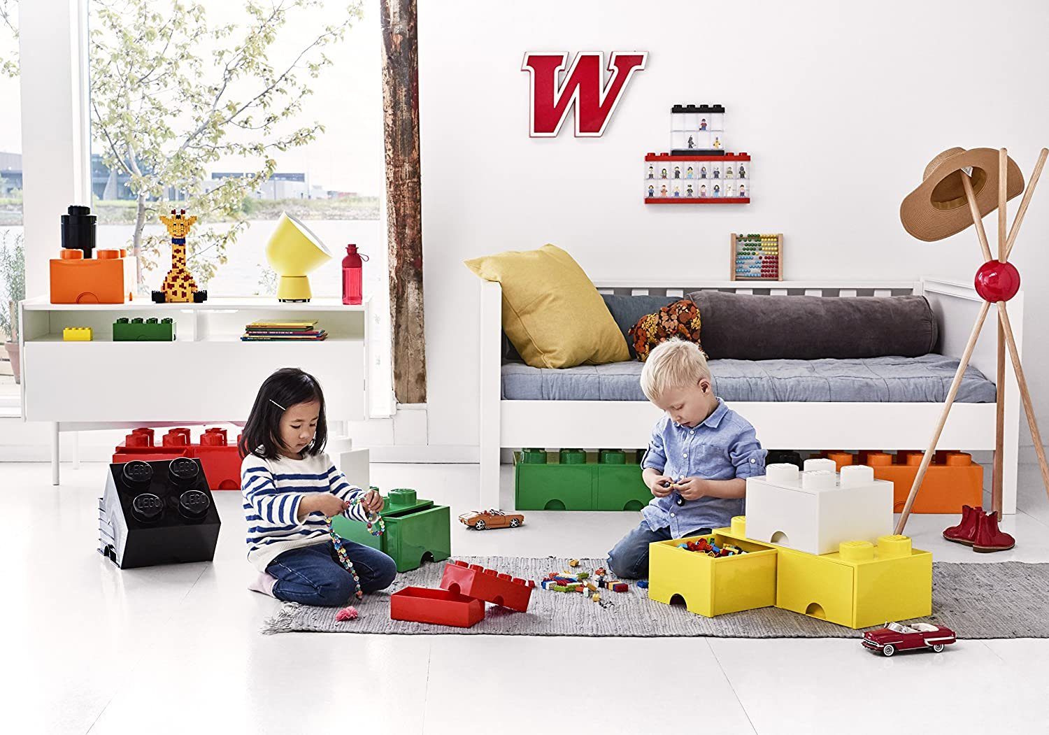 Room Copenhagen Aufbewahrungsbox Lego - Aufbewahrungsbox einer im Schublade Legostein mit - Design grau