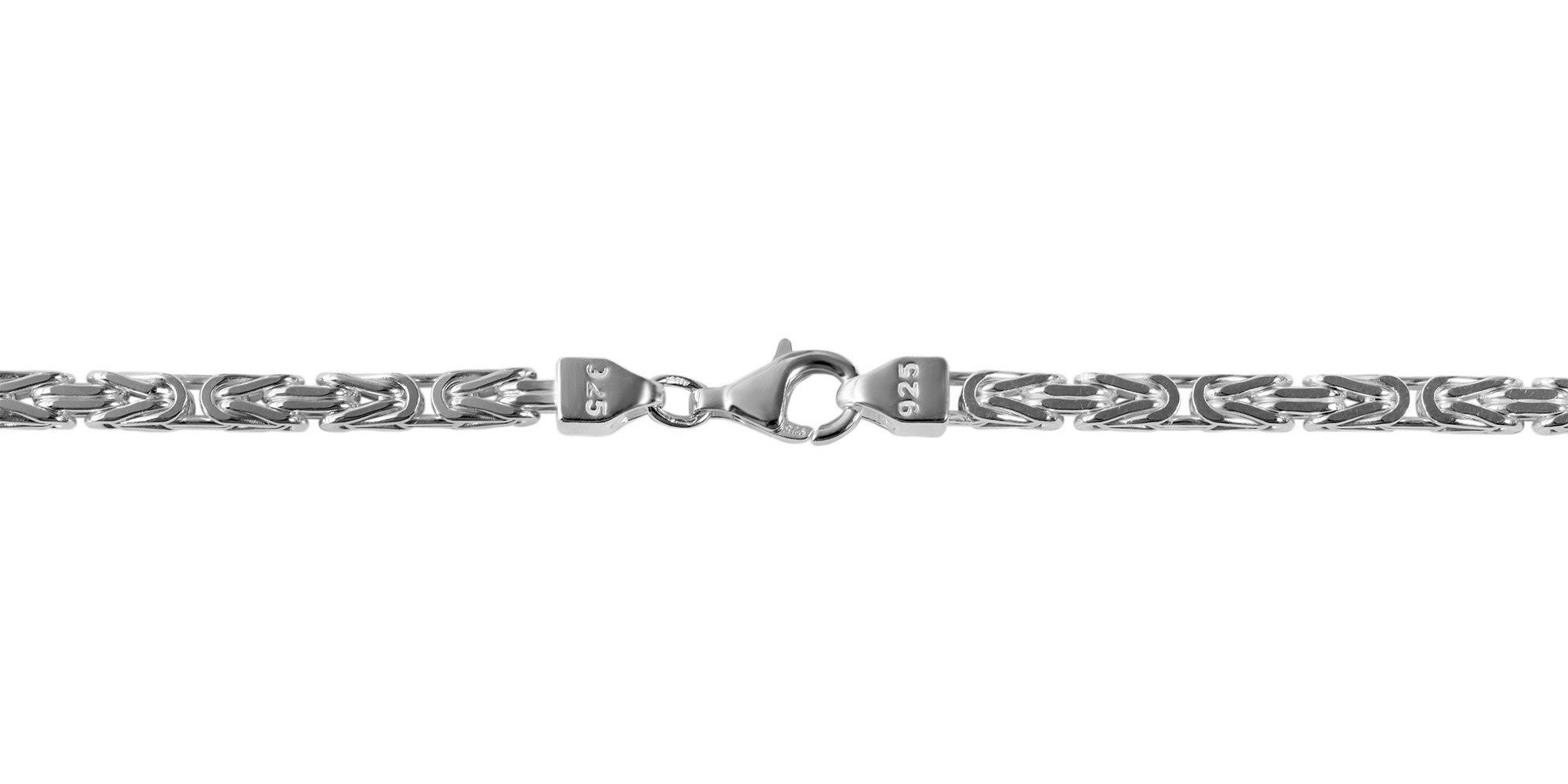 Kette ohne Anhänger Halskette – Königskette aus 925 Silber 55 cm