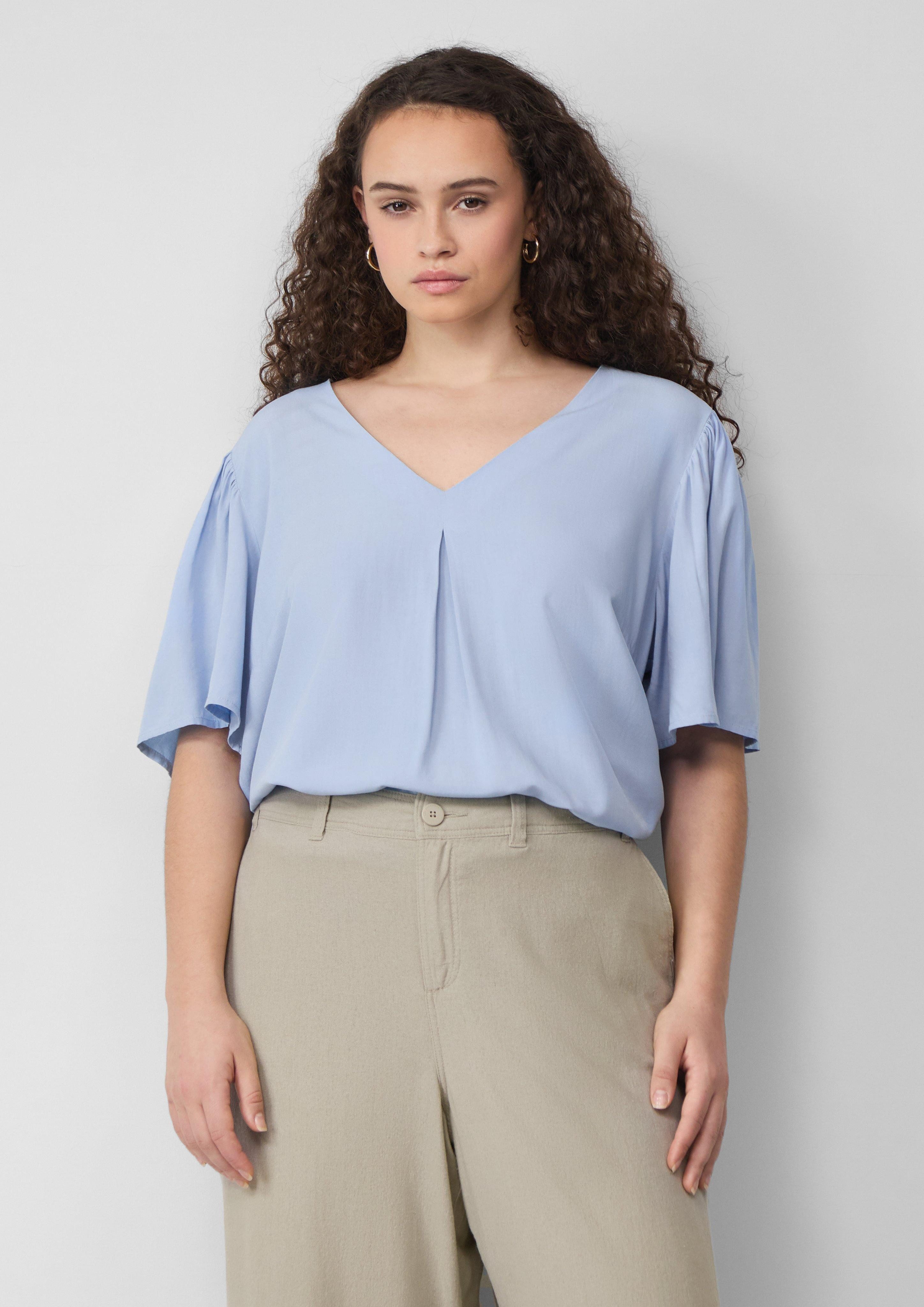 QS Langarmbluse Bluse mit Puffärmeln günstig online kaufen