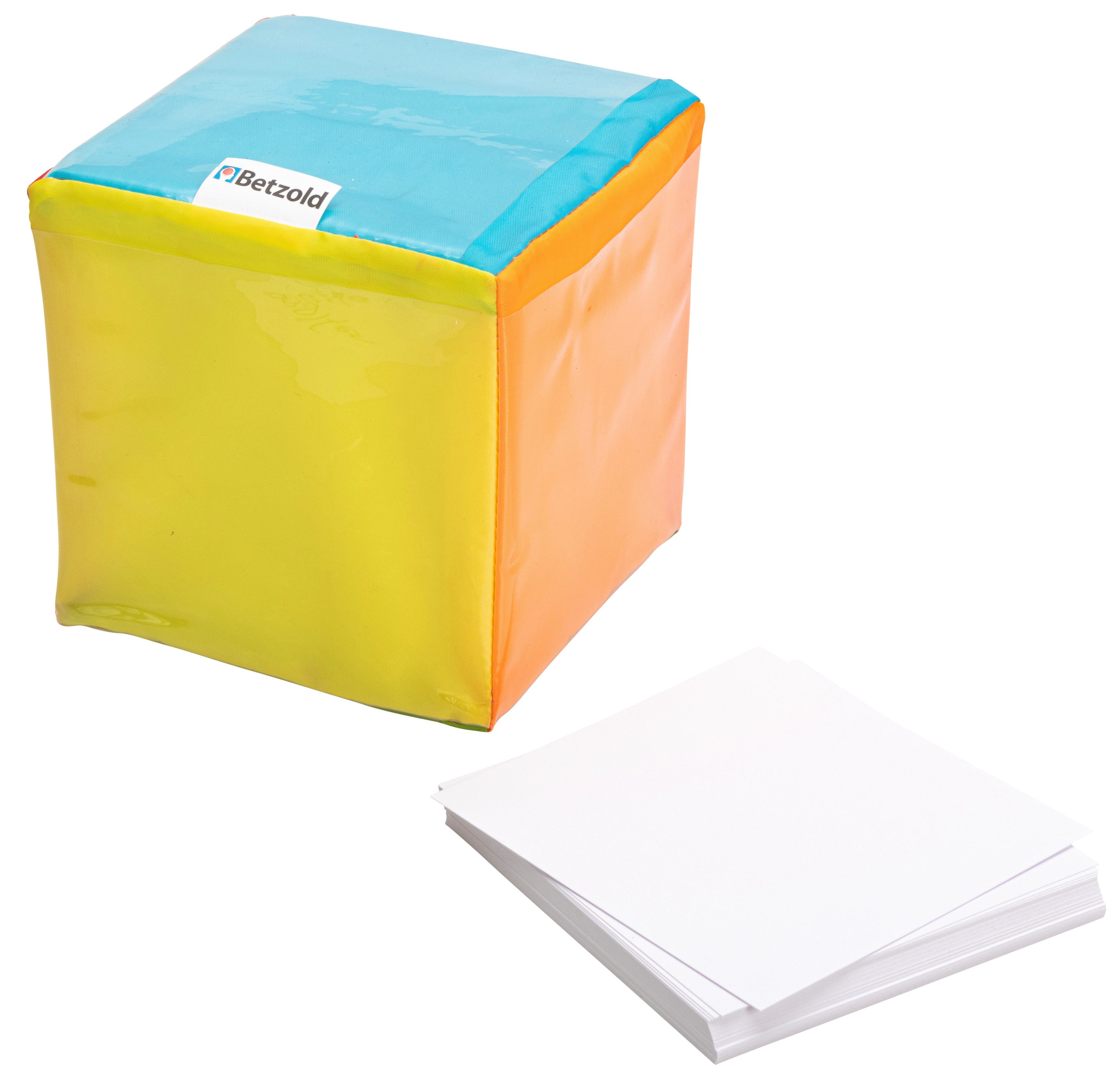 Betzold Lernspielzeug Pocket Cube inkl. Blanko-Karten zum Beschreiben und Bemalen
