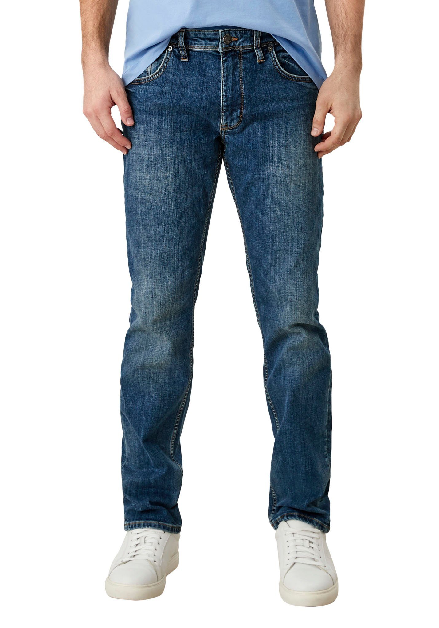mit Waschung 5-Pocket-Jeans authentischer ozeanblau s.Oliver