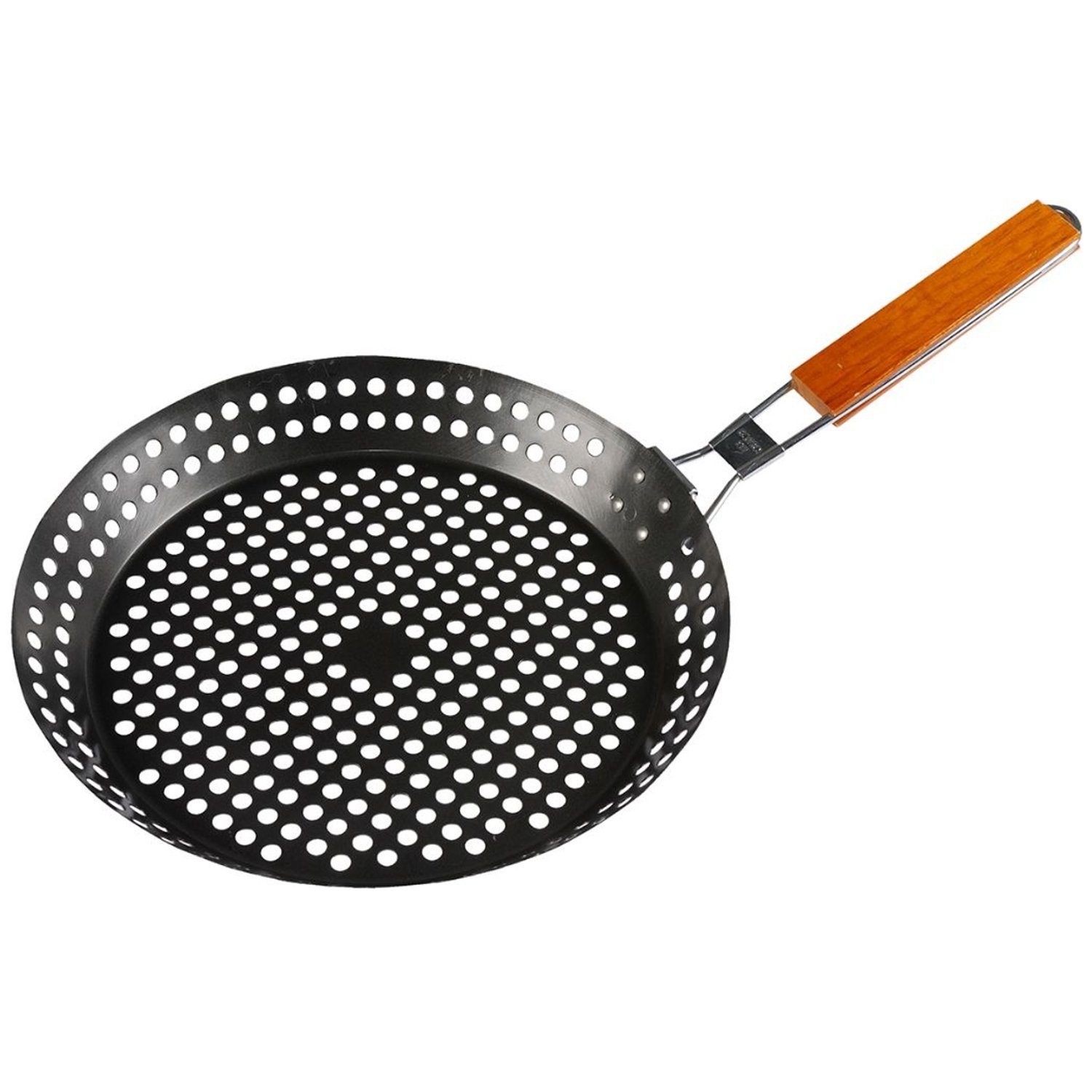 Master Grill & Party Grillpfanne MG249, Grillpfanne zum fettfreien Grillen Antihaftschicht Lochpfanne 30 cm
