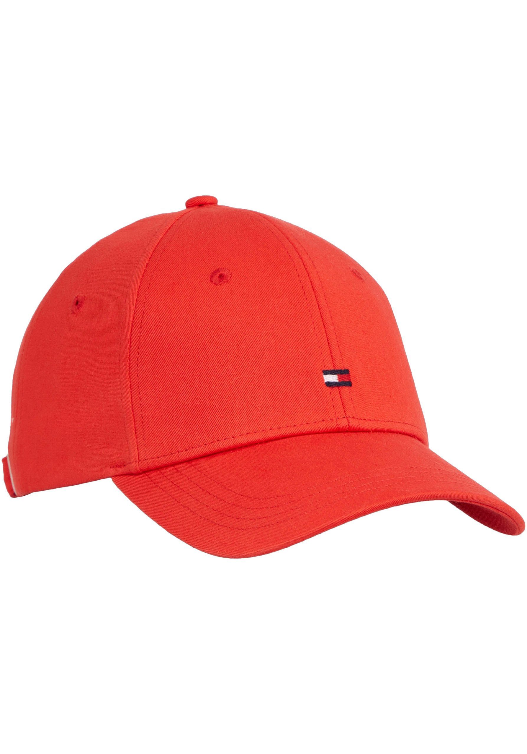 Tommy Hilfiger Baseball Logoprägung Klemmschließe Cap mit rot auf