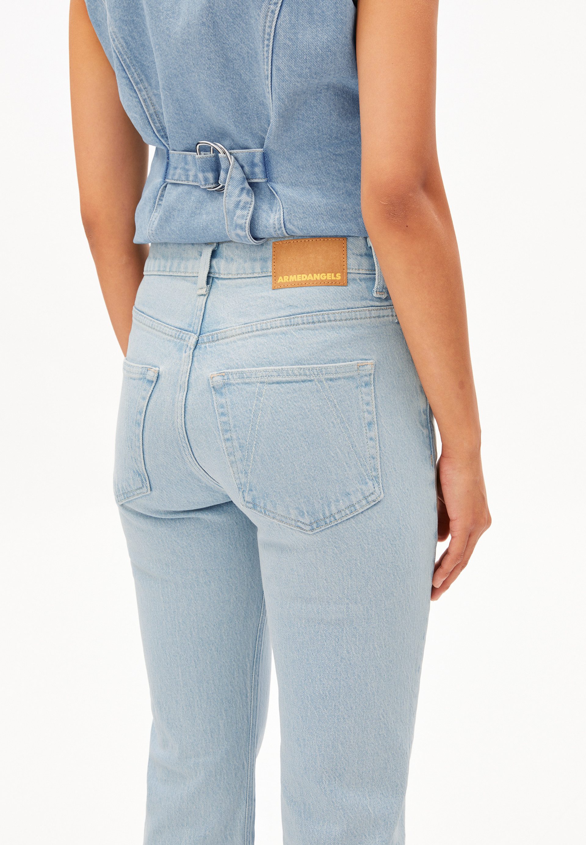 Armedangels Straight-Jeans CARENAA (Comfort-Stretch, Slim Fit) Mid waist