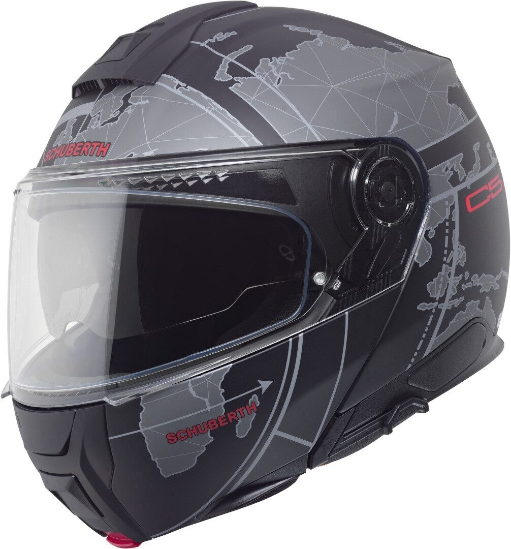 Schuberth Motorradhelm C5 Globe Klapphelm, vorbereitet für Kommunikationssystem,Notfallsystem-Polsterung (EQ