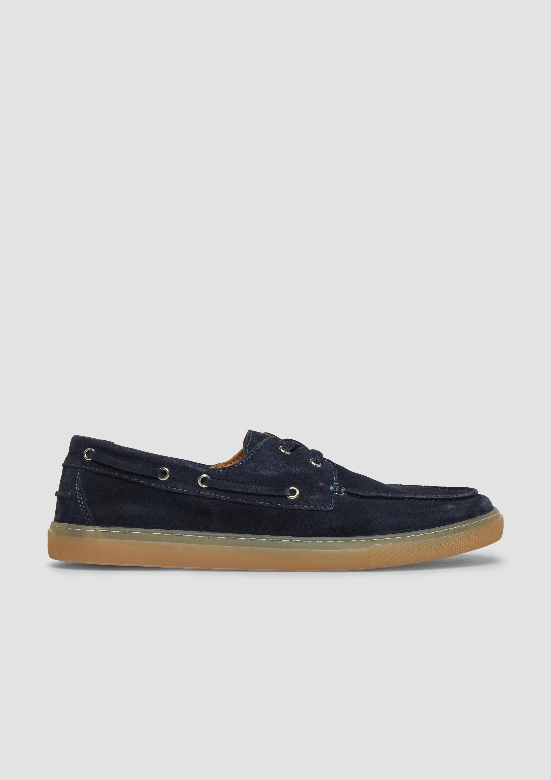 s.Oliver Slipper Schnürschuh Leder-Schnürschuh im Mokassin-Stil