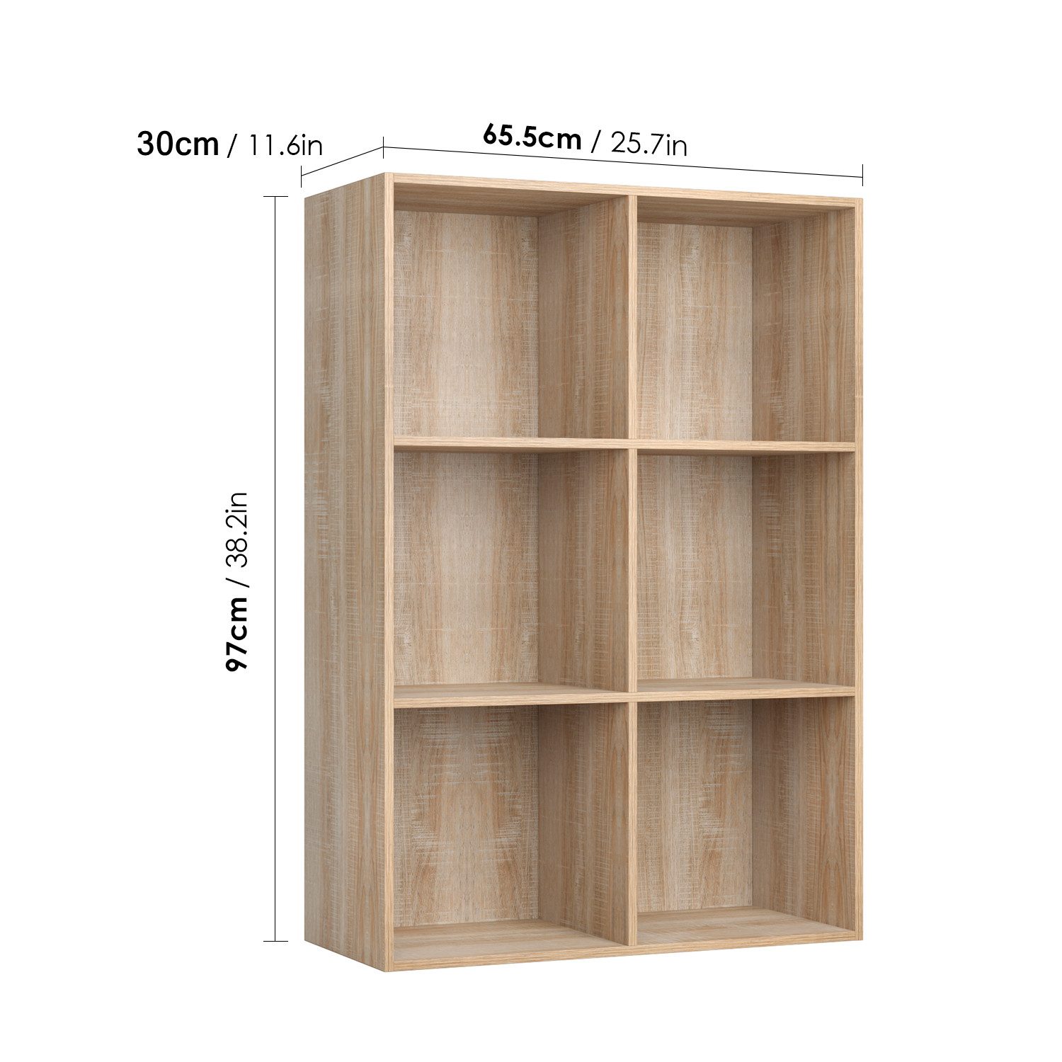 Homfa Bücherregal, Regal, Würfelregal 6 Fächer günstig online kaufen
