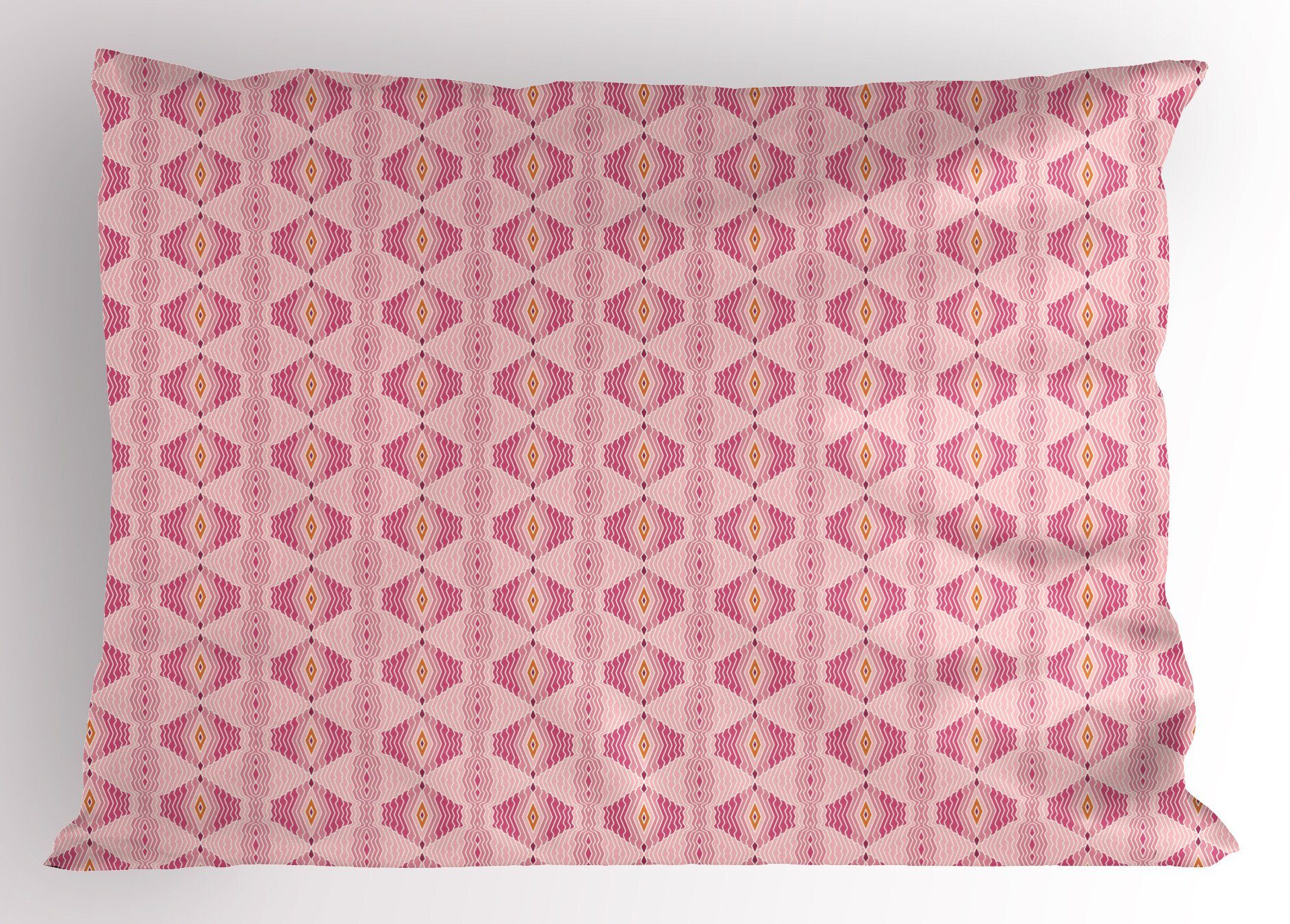 Kopfkissenbezug, Standard Rosa Rhombus Abakuhaus Wellenförmige Gedruckter Stück), dünnen Size Dekorativer (1 Linien Kissenbezüge mit