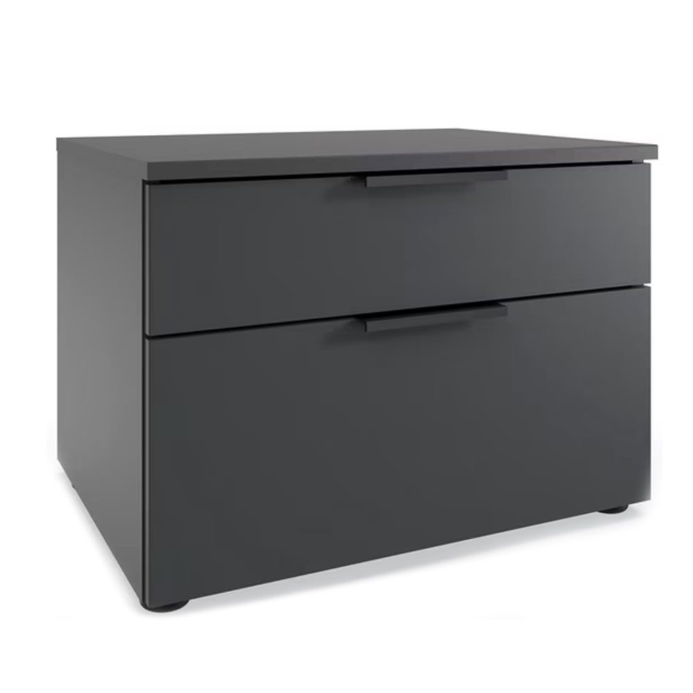 Wimex Nachtkonsole Oxford (mit Schubladen, 1 St., moderne Optik, mit Soft-Close Funktion, Metallgriffe), 54x41x38cm / graphit