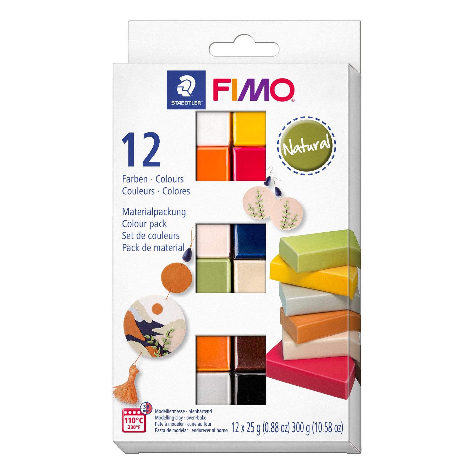 STAEDTLER Modelliermasse STAEDTLER FIMO soft 8023 C Modelliermasse-Set - 12 Halbblöcke je 25 g