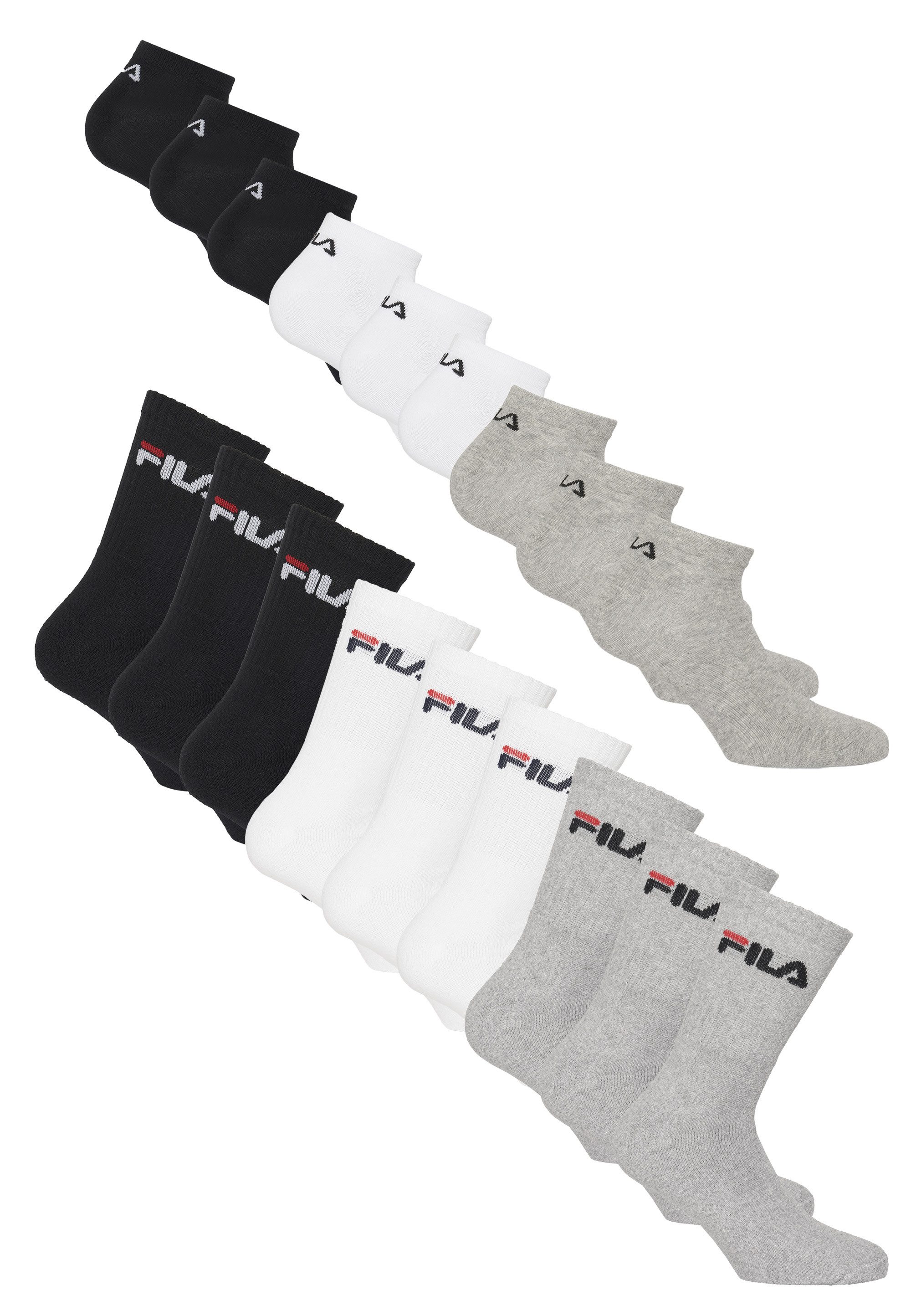 Fila Socken (18-Paar) 18er-Pack mit atmungsaktiver Qualität