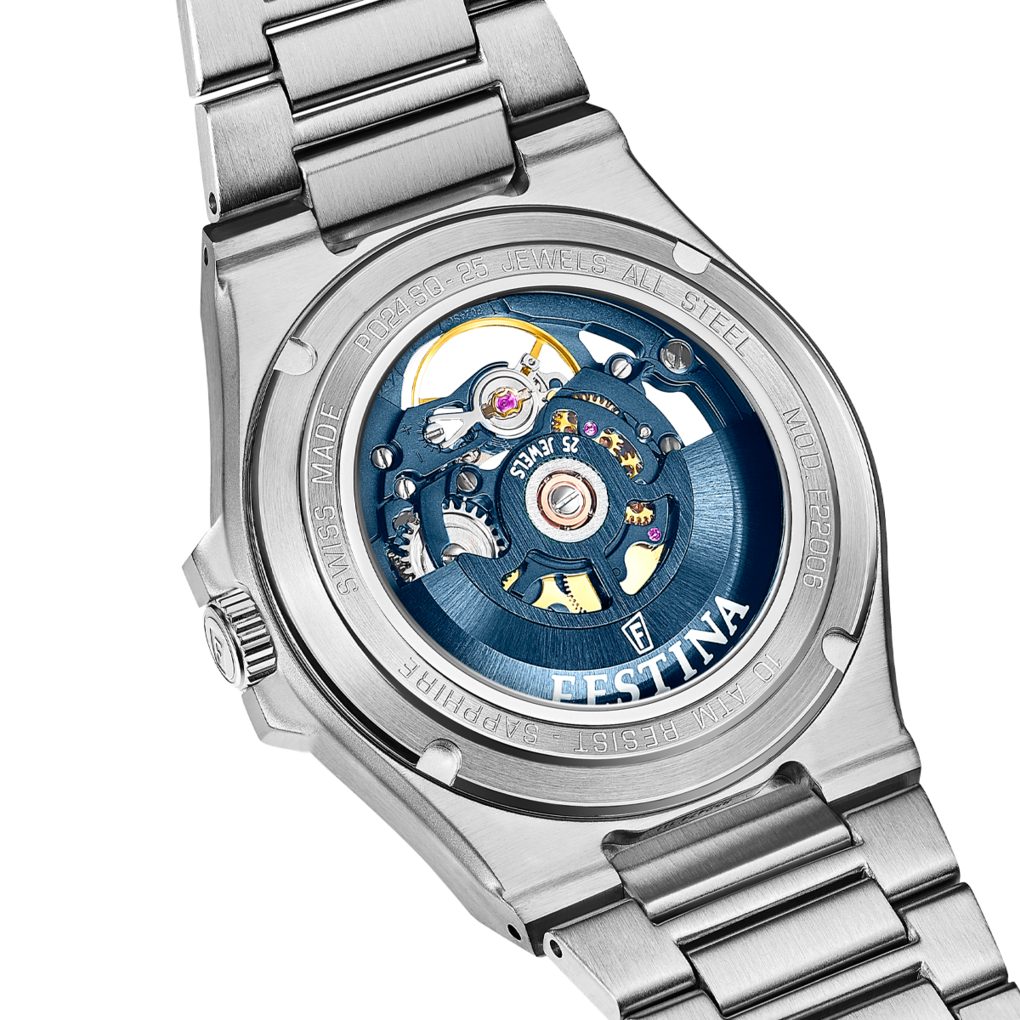 Festina Automatikuhr Automatic F22006_2, Armbanduhr, Herrenuhr, Swiss Made, Mechanische Uhr, Edelstahlarmband