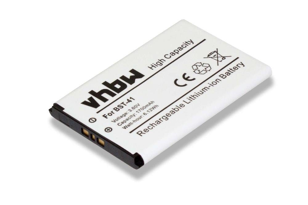 vhbw kompatibel mit Sony MT25, MT25a, MT25i Smartphone-Akku Li-Ion 1700 mAh (3,7 V)
