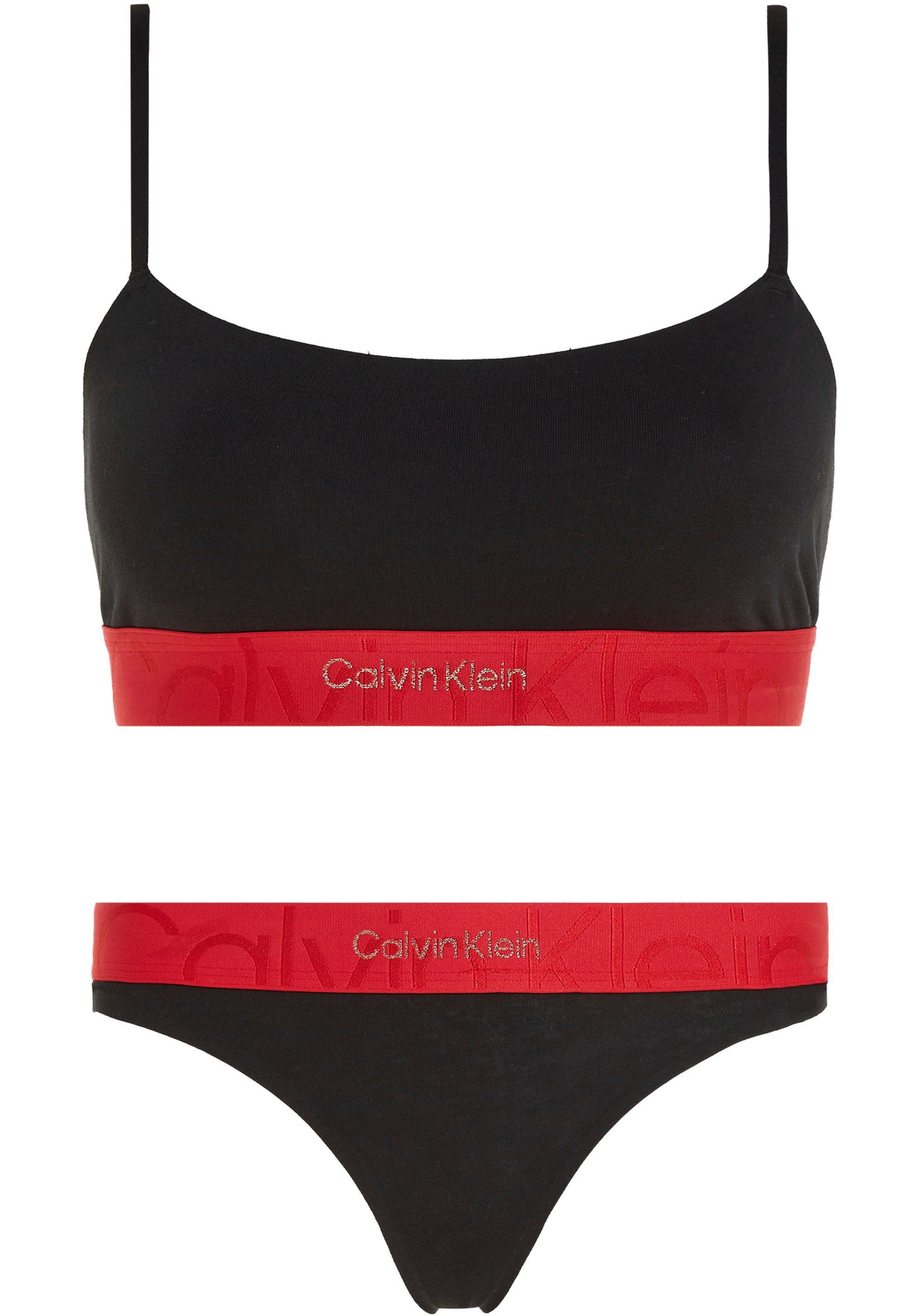 Calvin Klein SET mit 2er 2-tlg., im Slip UNLINED Underwear Set (Set, BH Bandeau-BH + Slip) BRA