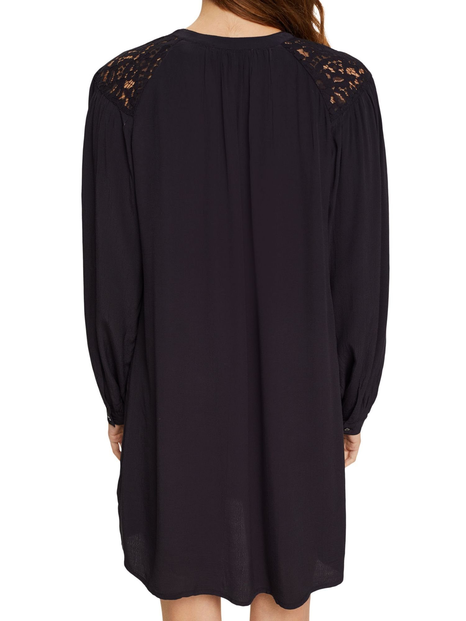 Esprit Spitzendetails Minikleid Kleid by edc BLACK mit