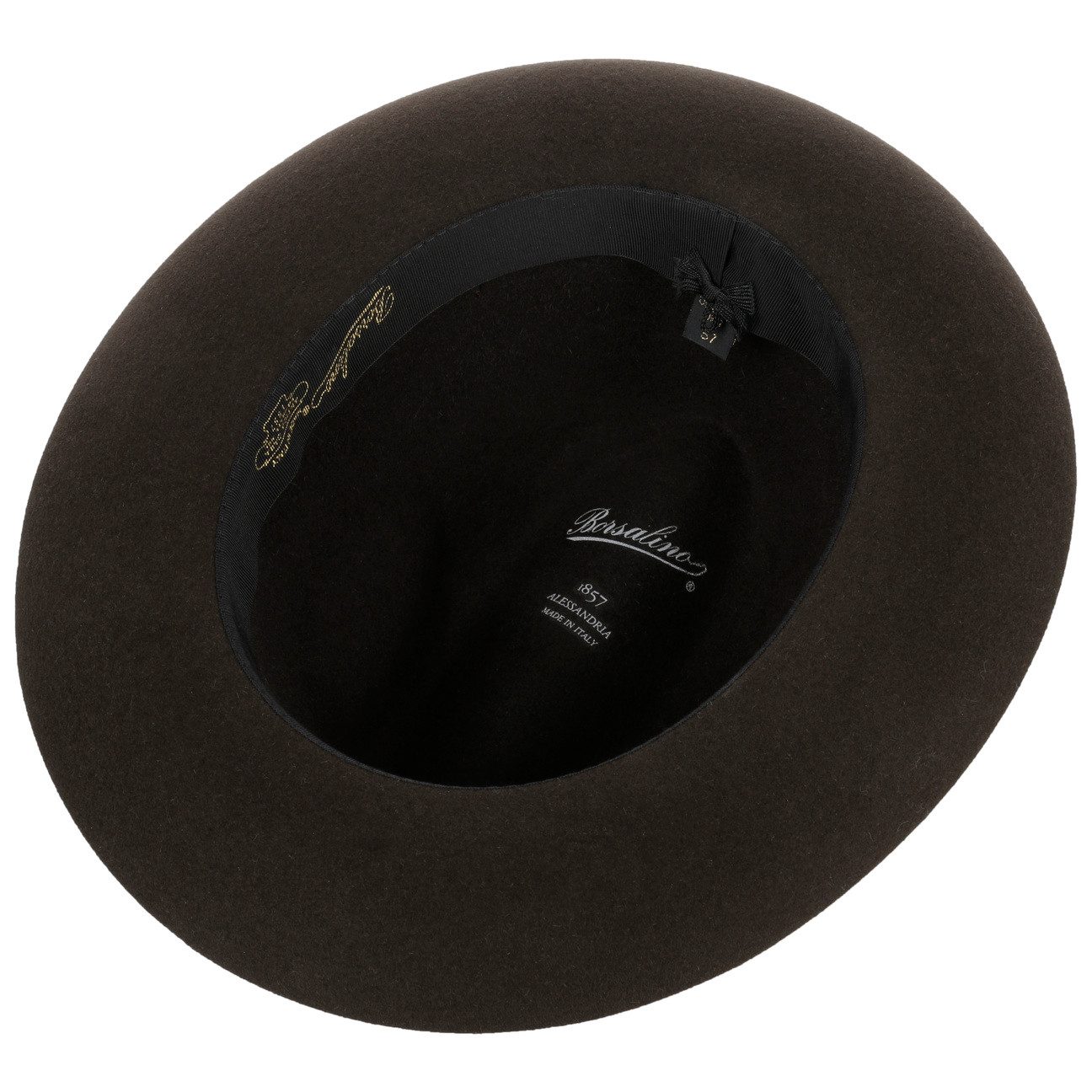 Borsalino Filzhut (1-St) Fedora mit Ripsband, Made in Italy