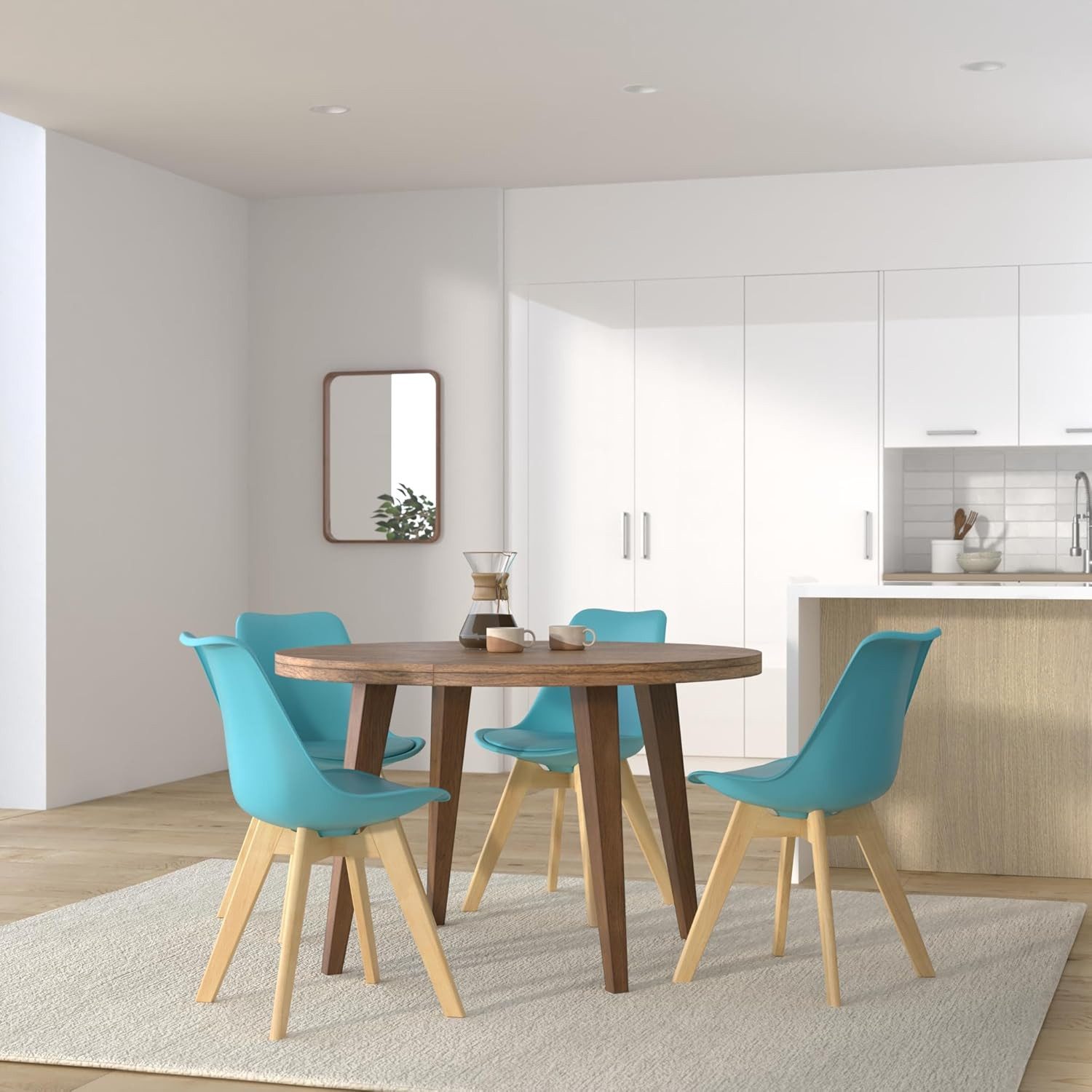 Woltu Esszimmerstuhl (Set, 2 St), Polsterstuhl Sitzfläche aus Kunstleder Ho günstig online kaufen