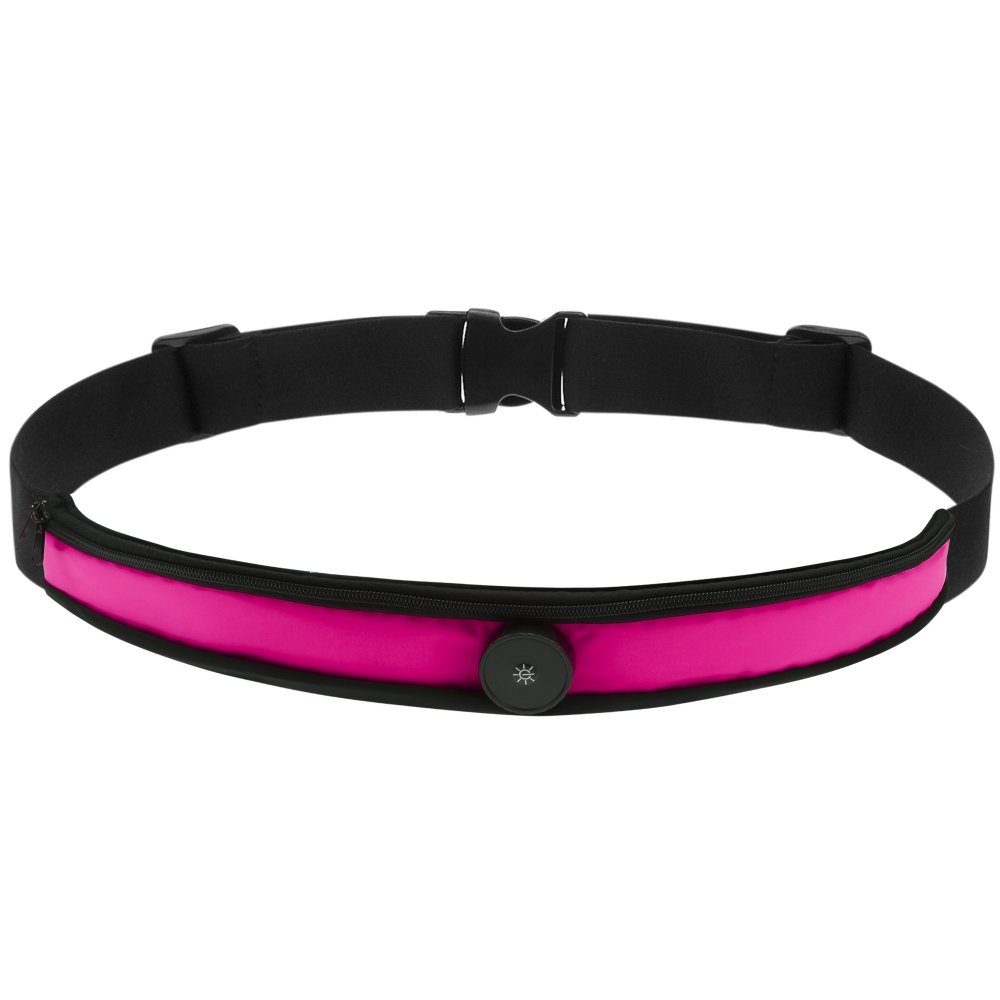 XiRRiX Laufgürtel LED Gürtel in knalligen Farben Lichtgürtel für Handy zum joggen (1 St) mit 3 verschiedenen Modi pink