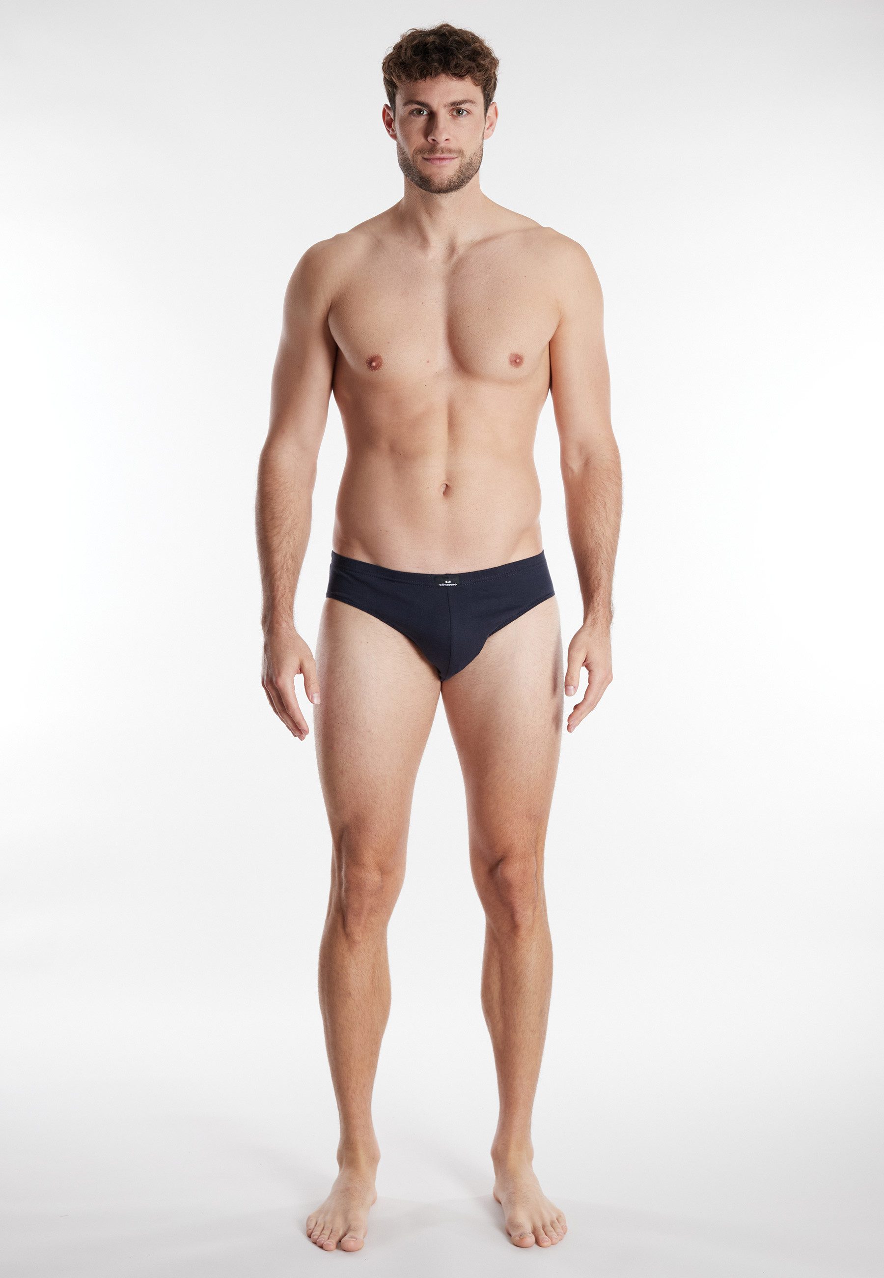 GÖTZBURG Slip GÖTZBURG Herren Sport-Slip blau uni 5er Pack (5-St)