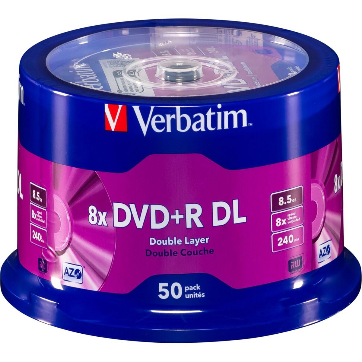 Verbatim DVD-Rohling 1x50 DVD+R Double Layer 8x Speed, 8,5GB matt