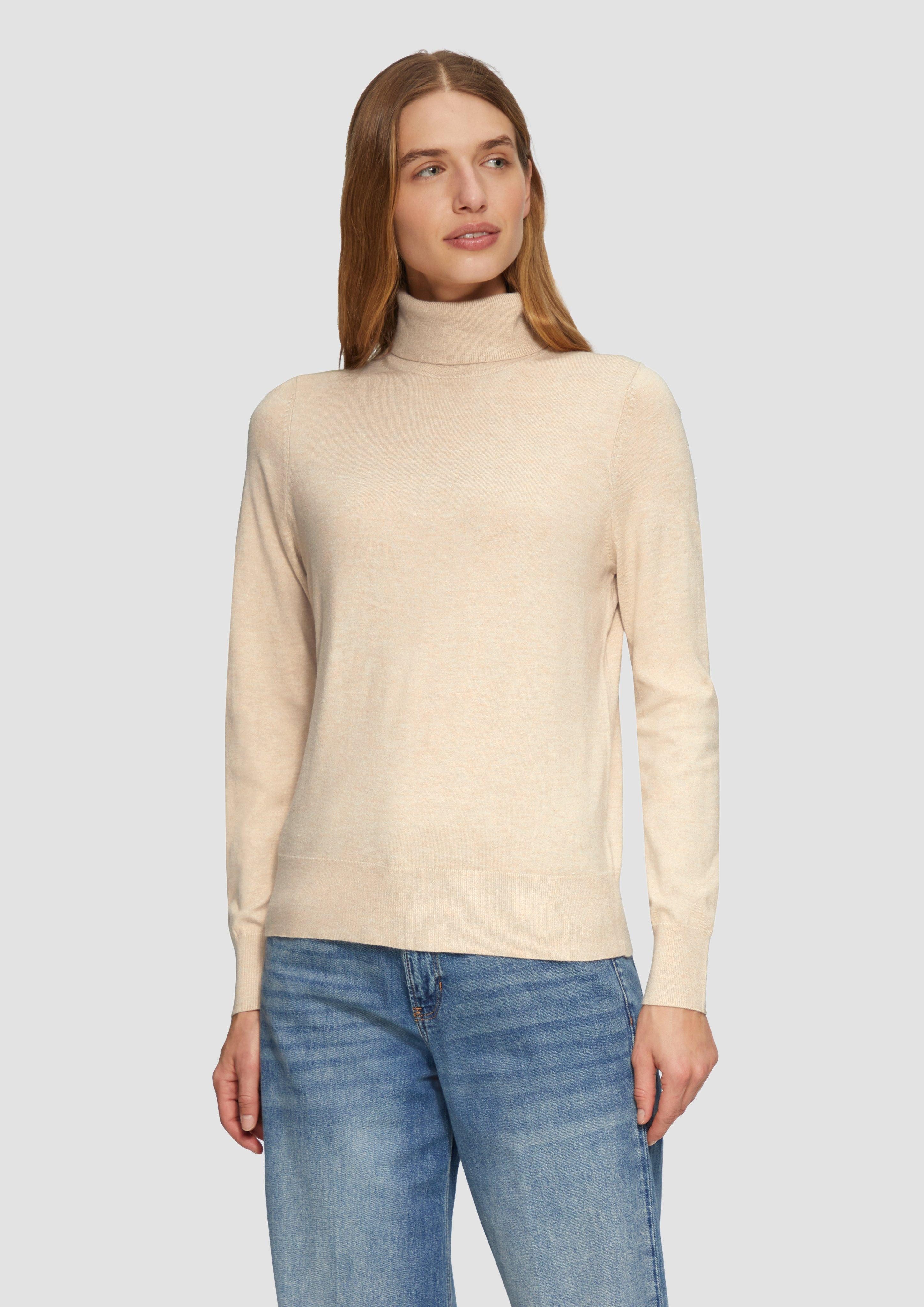 s.Oliver Strickpullover Feinstrickpullover mit Rollkragen günstig online kaufen