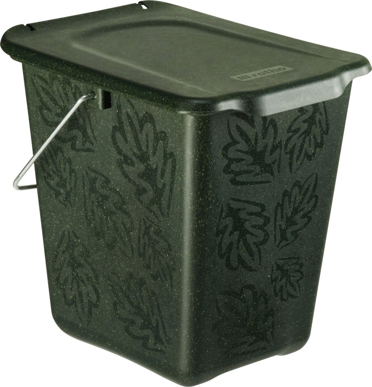 ROTHO Komposter Komposteimer Greenline 7 L, 26 x 20,8 x 25 cm