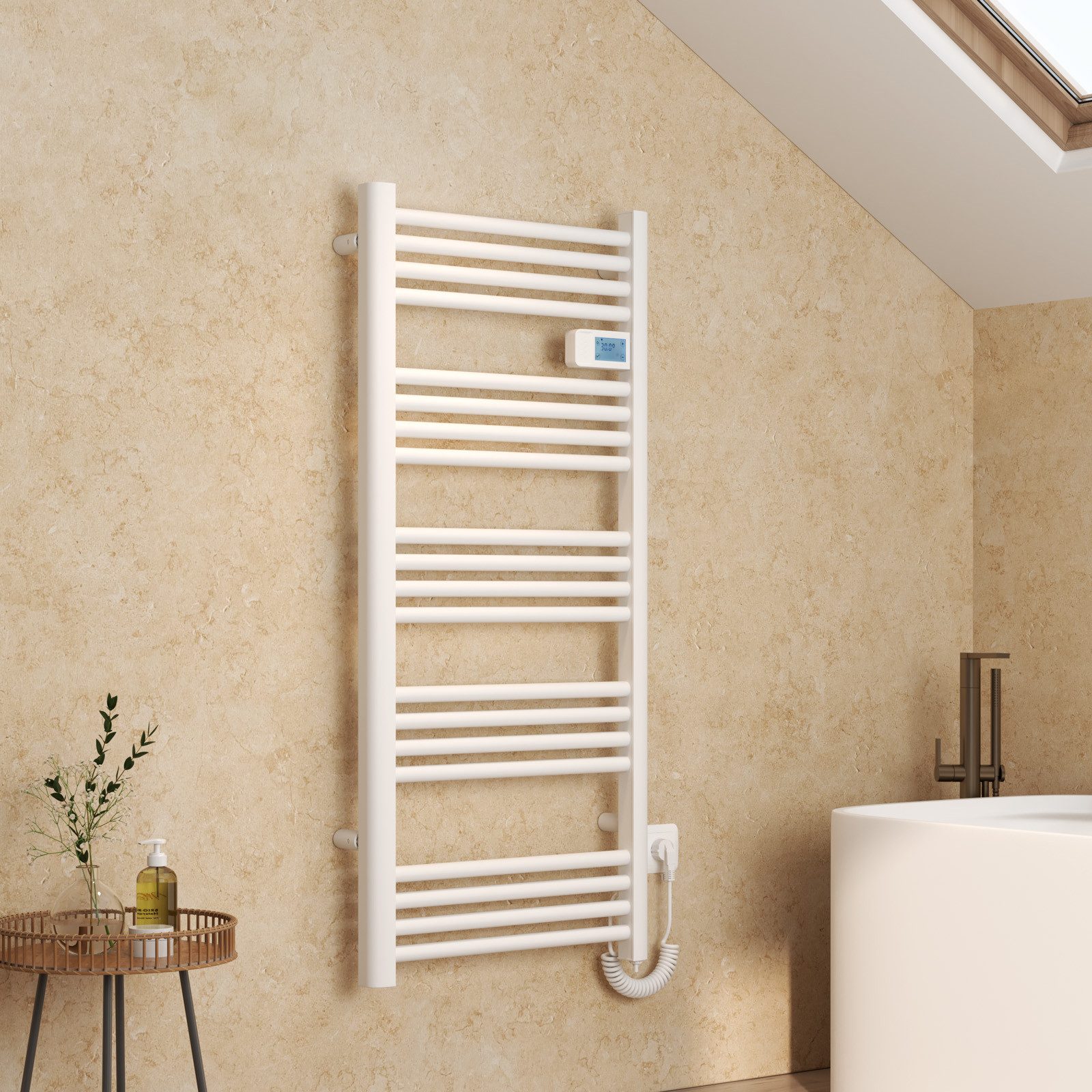 EMKE Elektrischer Badheizkörper 120x40 cm, Handtuchwärmer mit smart Thermos günstig online kaufen