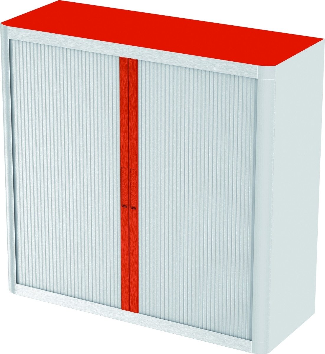 EASYOFFICE Aktenschrank Rollladenschrank easyoffice BxTxH 86x37,5x104cm weiß/orange