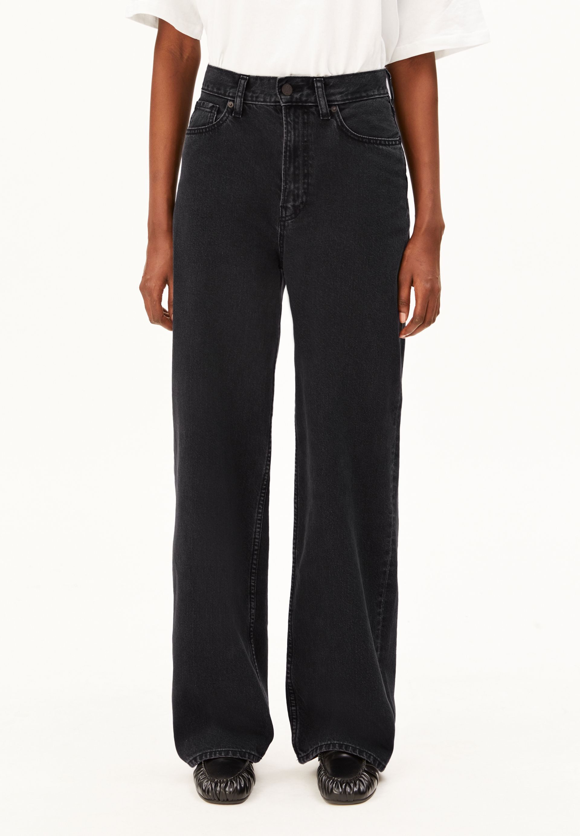 Armedangels Weite Jeans ENIJAA (Non-Stretch, Regular Fit) High waist