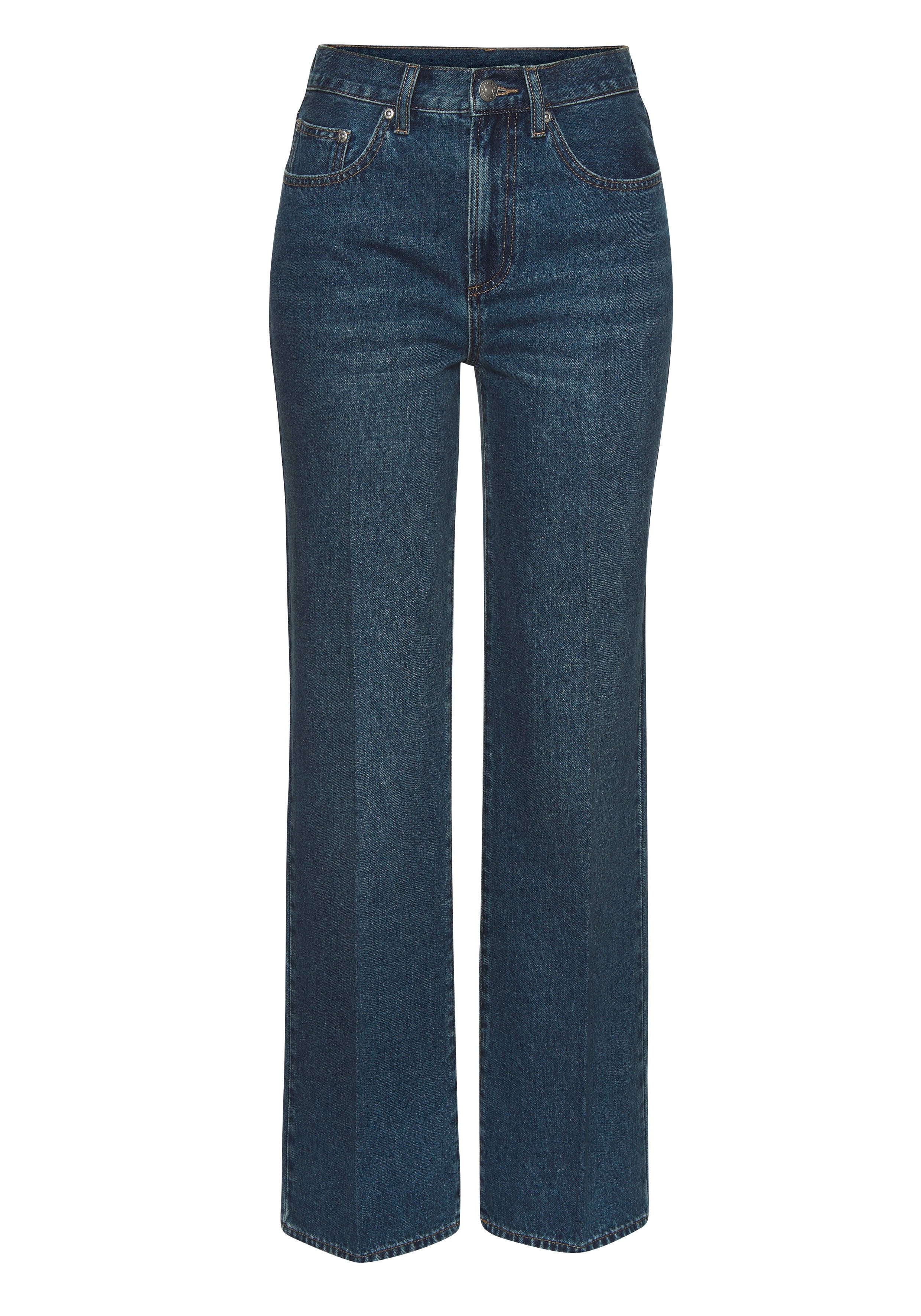 LASCANA Weite Jeans mit hohem Bund günstig online kaufen